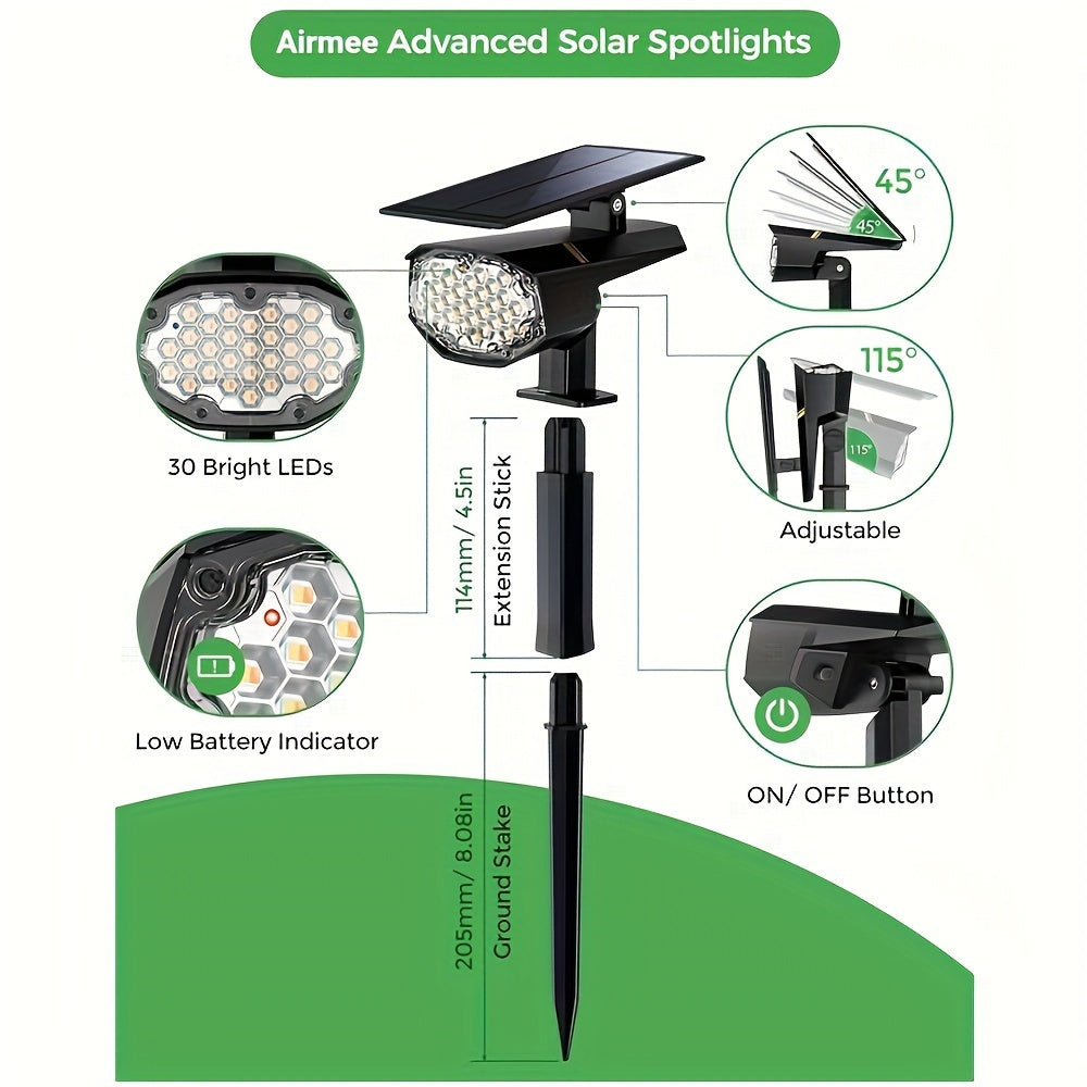 Mpow Solar Outdoor Lights 4 Pack - Waterproof Solar Powered Garden Lights for Pathway, Yard, Patio, Deck & Landscape Lighting - Weather Resistant & Energy Efficient Outdoor Solar Lights
