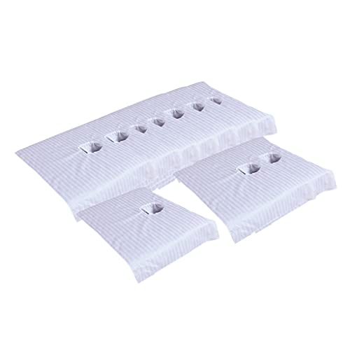 Bddalpke 10-Pack Premium Cotton Spa Massage Table Sheets with Face Hole - Soft Beauty Bed Linens for Facial, Waxing & Massage Treatments - Salon & Home Spa Essentials