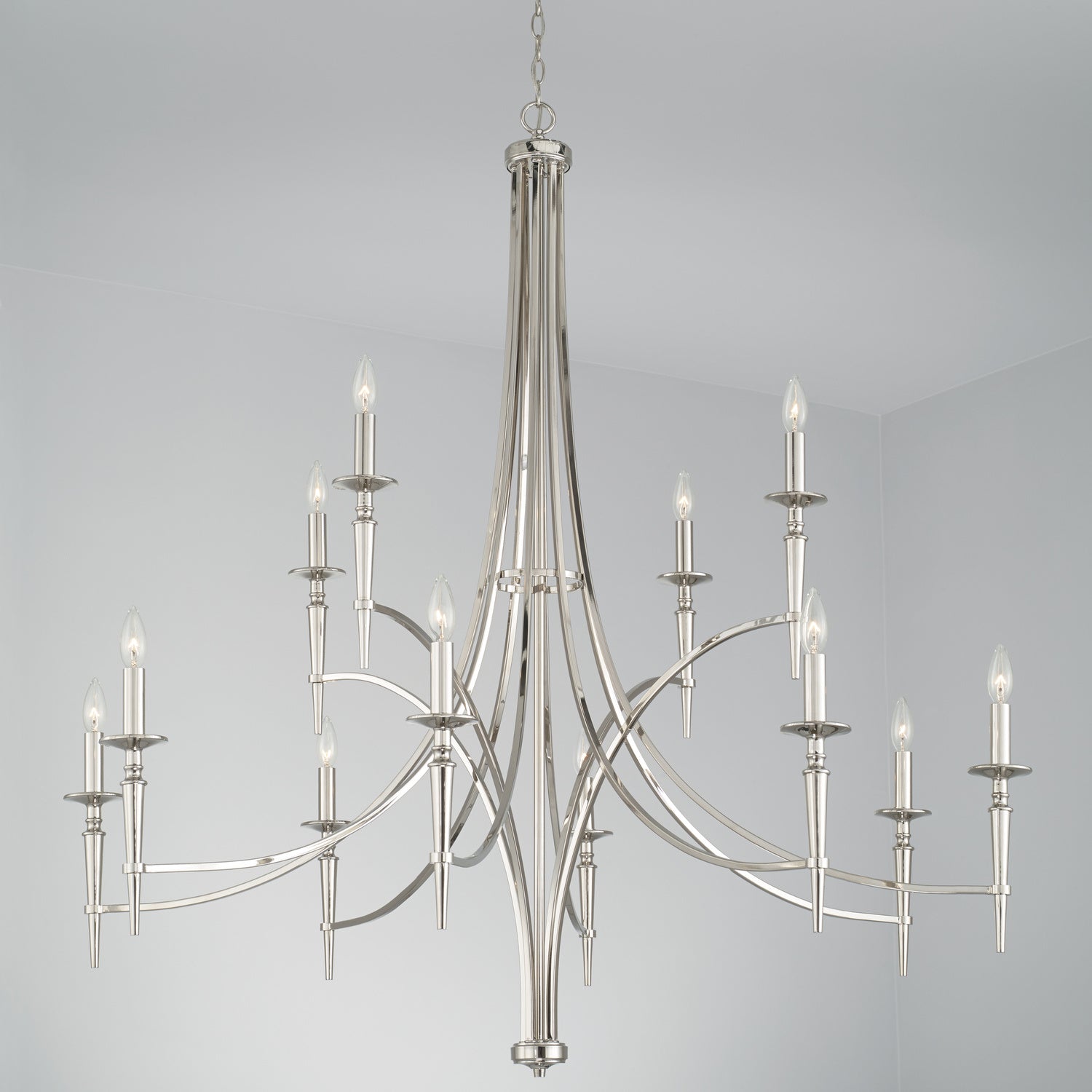 Capital Lighting 12-Light Chandelier - Elegant Crystal Ceiling Fixture for Dining Room, Living Room & Bedroom | Perfect for Home Decor & Interior Design