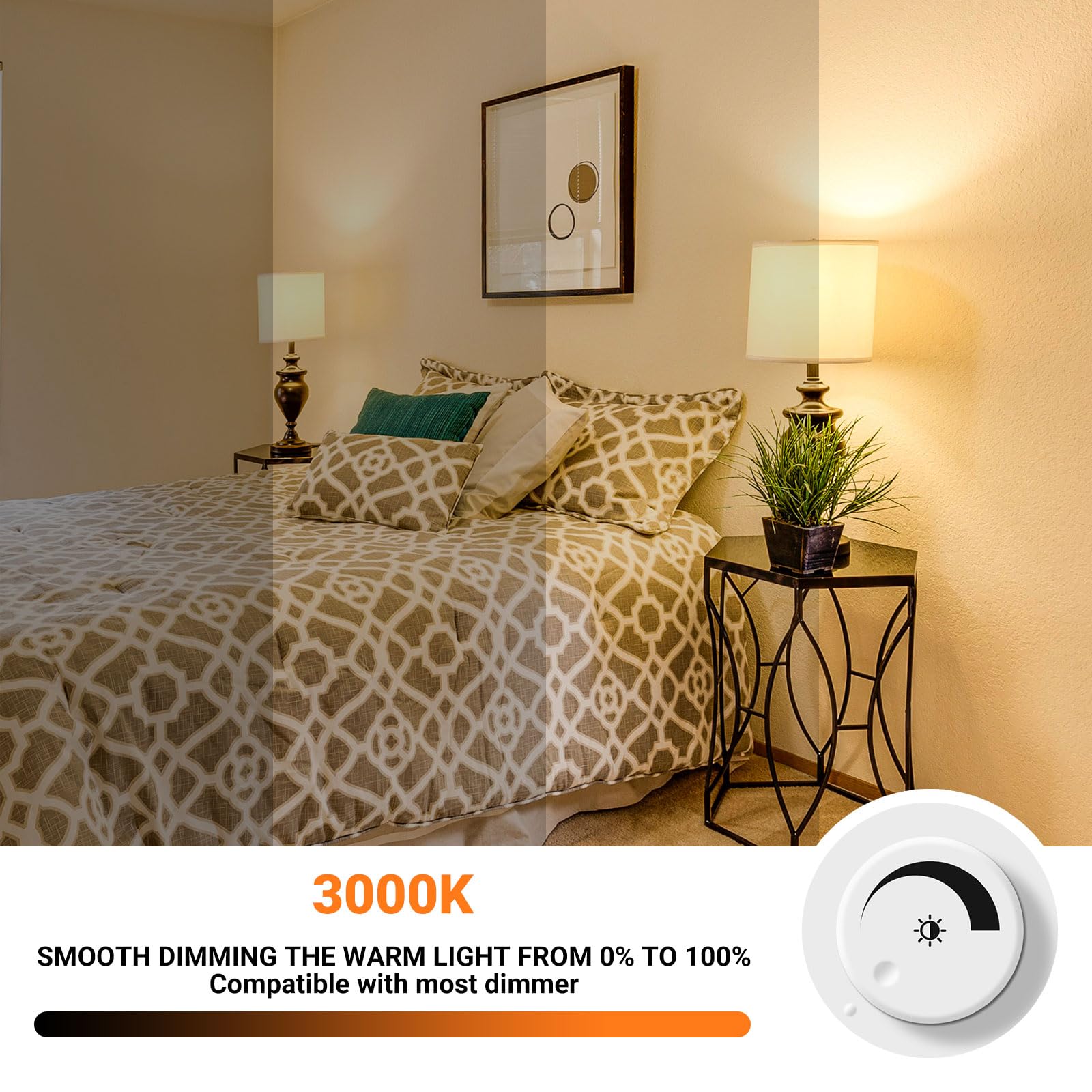 Dimmable GU10 LED Bulbs 7W (50W Halogen Equivalent) - 10 Pack Warm White 3000K, 630LM - Energy Saving Spotlights for Recessed Track Lighting, Home & Office Lighting | Perfect for Living Rooms, Kitchens, and Retail Displays