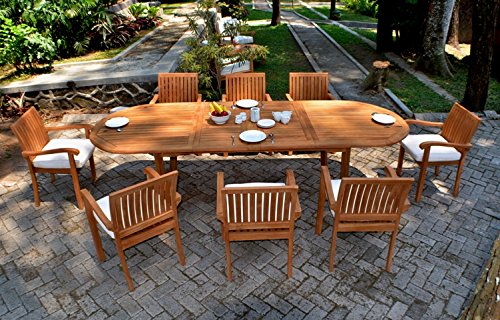 Premium 7-Piece Outdoor Patio Teak Dining Set - 117