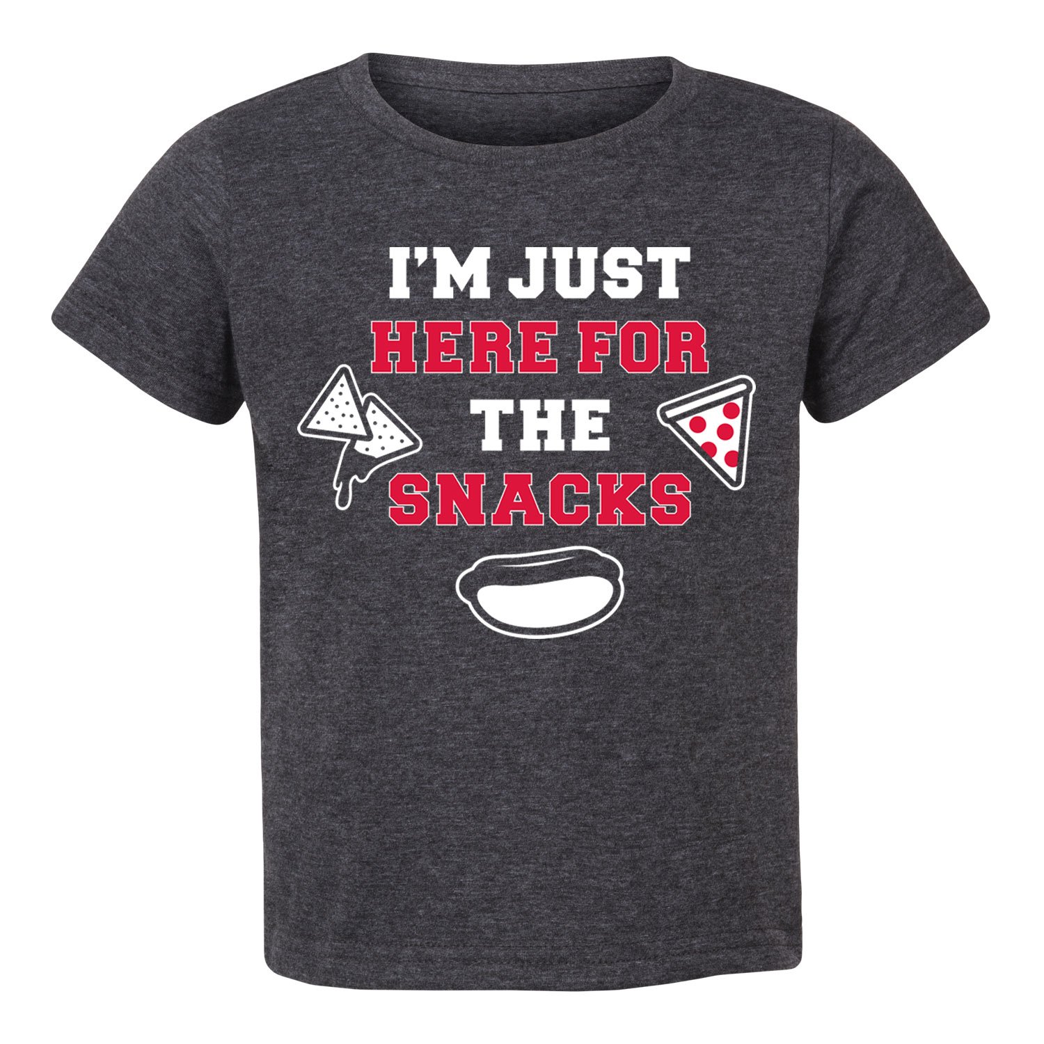 Funny Toddler T-Shirt - 'I'm Just Here for The Snacks' Short Sleeve Top for Boys & Girls - Perfect for Playdates, Birthday Parties & Everyday Cute Outfits