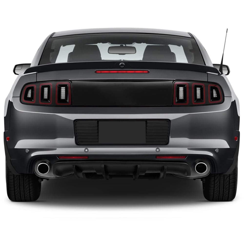 IKON MOTORSPORTS Rear Bumper Diffuser for 2013-2014 Ford Mustang | California V2 Style PP Unpainted Black Lower Bumper Lip | Aggressive Styling Upgrade for Street & Track Performance