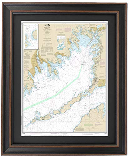Handmade Framed Nautical Map of Buzzards Bay Massachusetts - Premium Wall Art Decor for Coastal Homes, Offices & Beach Houses | USA Made Marine Chart Poster