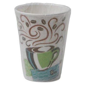 Dixie DXE5338CDWR 8 oz Individually Wrapped Hot Coffee Cups - Multicolor (50 Pack & 20 Pack) for Office, Cafes, and Home Use