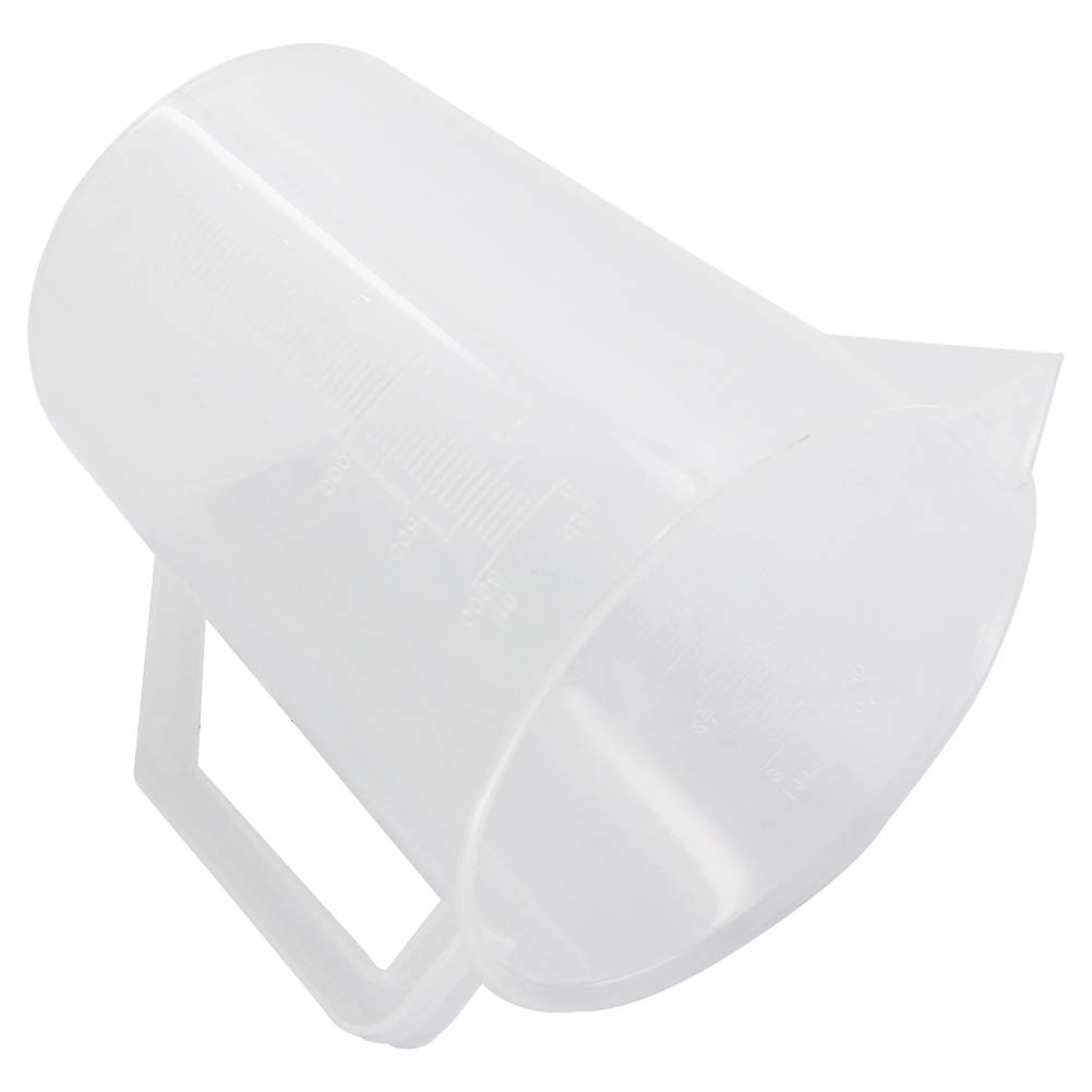 Bettomshin 3000ml Plastic Graduated Beaker with Handle - Transparent Metric Measuring Cup for Lab, Kitchen & DIY Projects - Ideal for Liquid Measurement, Mixing & Science Experiments