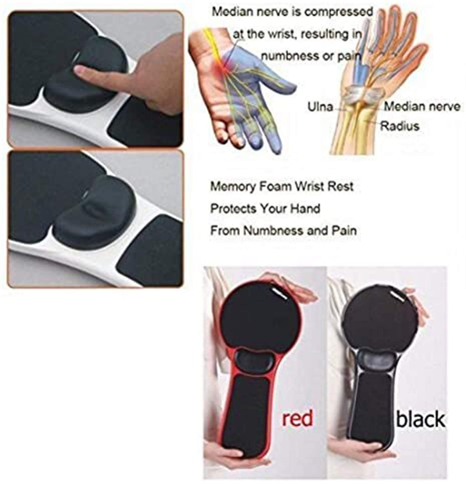 Premium Adjustable Computer Wrist Rest Armrest - Ergonomic Desk & Chair Dual-Purpose Support for Home & Office - Comfortable Mouse Pad Arm Stand Desk Extender for Long Hours of Typing and Gaming