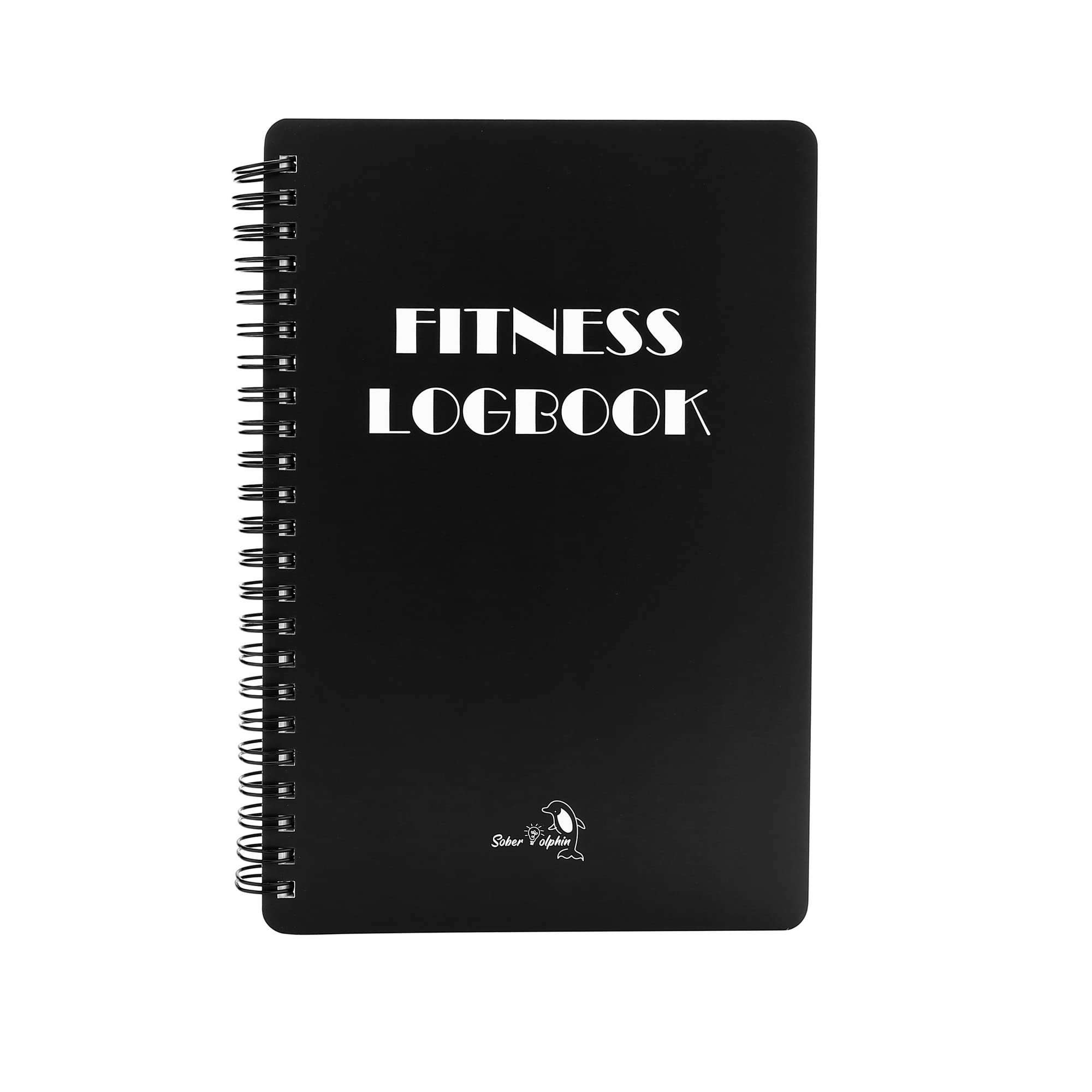 WarmHut Fitness Journal - 6 x 8 Inch Workout Log & Exercise Tracker for 142 Workouts | Spiral Bound Daily Fitness Planner | Perfect for Men, Women & Pro Athletes | Black | Ideal for Gym, Home Workouts & Fitness Goals Tracking