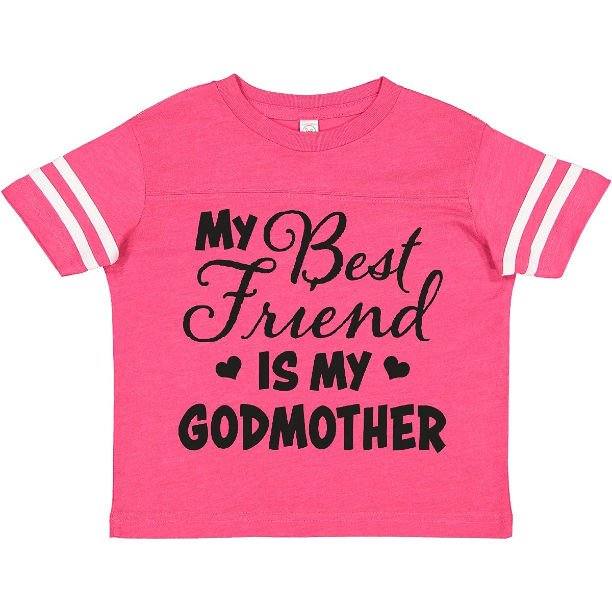 My Best Friend is My Godmother with Hearts Toddler T-Shirt for Birthday, Christening, and Family Celebrations