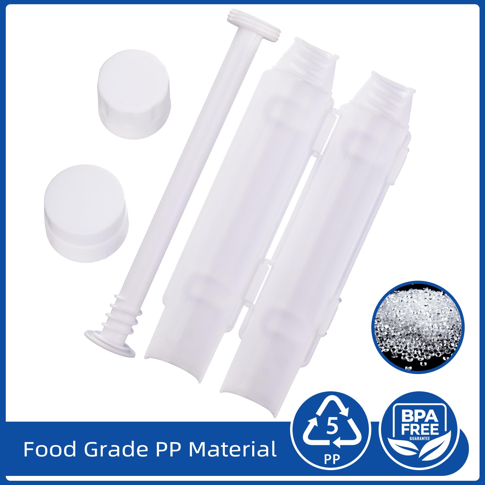 **Premium Sushi Maker Kit - BPA-Free Food Grade Plastic Sushi Roller Bazooka for Beginners & Kids | Easy DIY Homemade Sushi Making at Home (White) | Perfect for Family Cooking, Parties & Healthy Snacks**