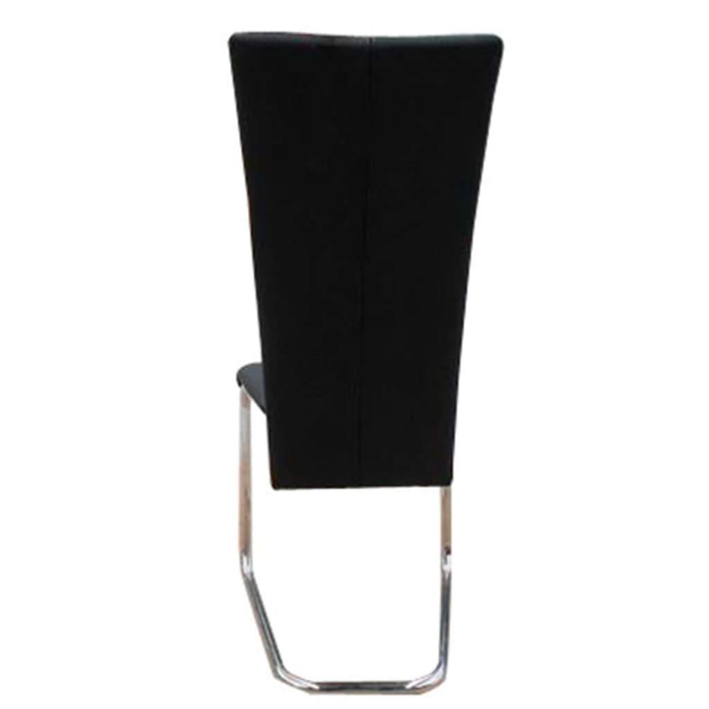2 Pack Black Faux Leather Dining Chairs - Comfortable Kitchen & Dining Room Chairs for Home, Restaurant, Office - Modern Upholstered Seating for Indoor Use
