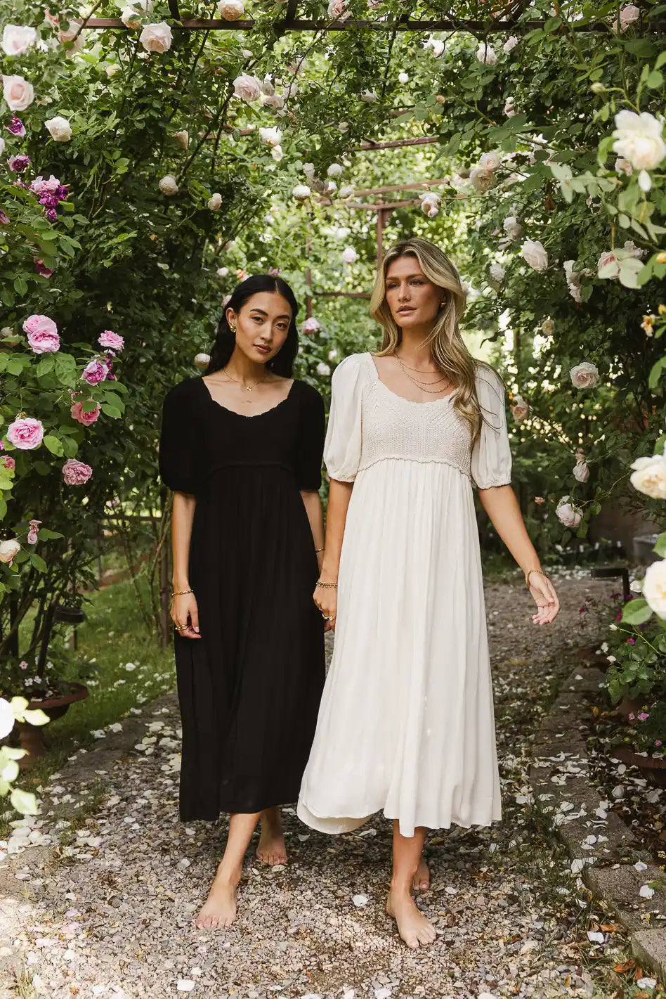 Elegant Nina Crocheted Midi Dress in Natural - Boho Chic Summer Dress for Women | Perfect for Beach Vacations, Garden Parties & Date Nights