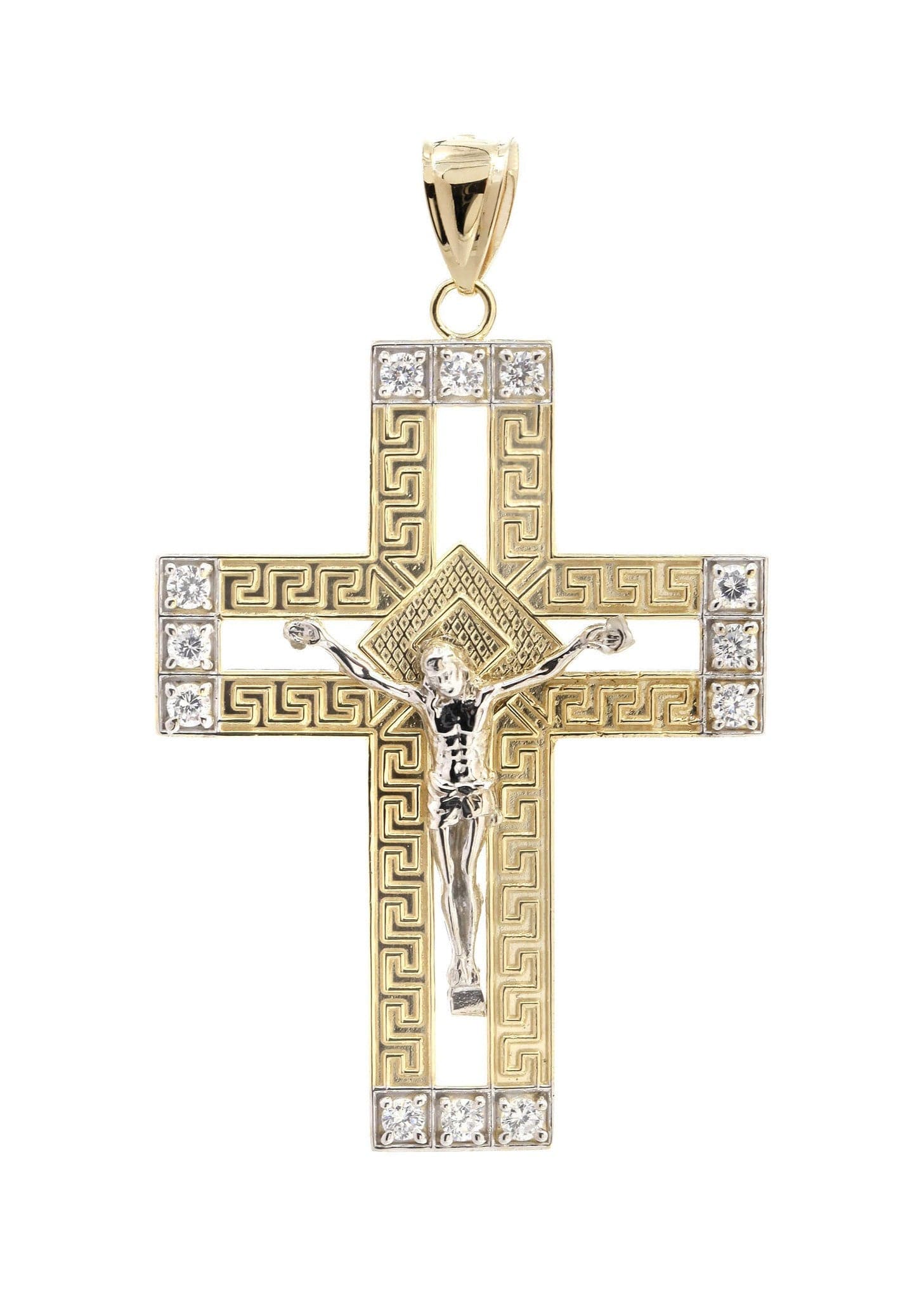 10K Gold Cross Pendant for Women & Men - 9.2 Grams Religious Jewelry - Perfect for Baptism, First Communion, Confirmation & Everyday Wear