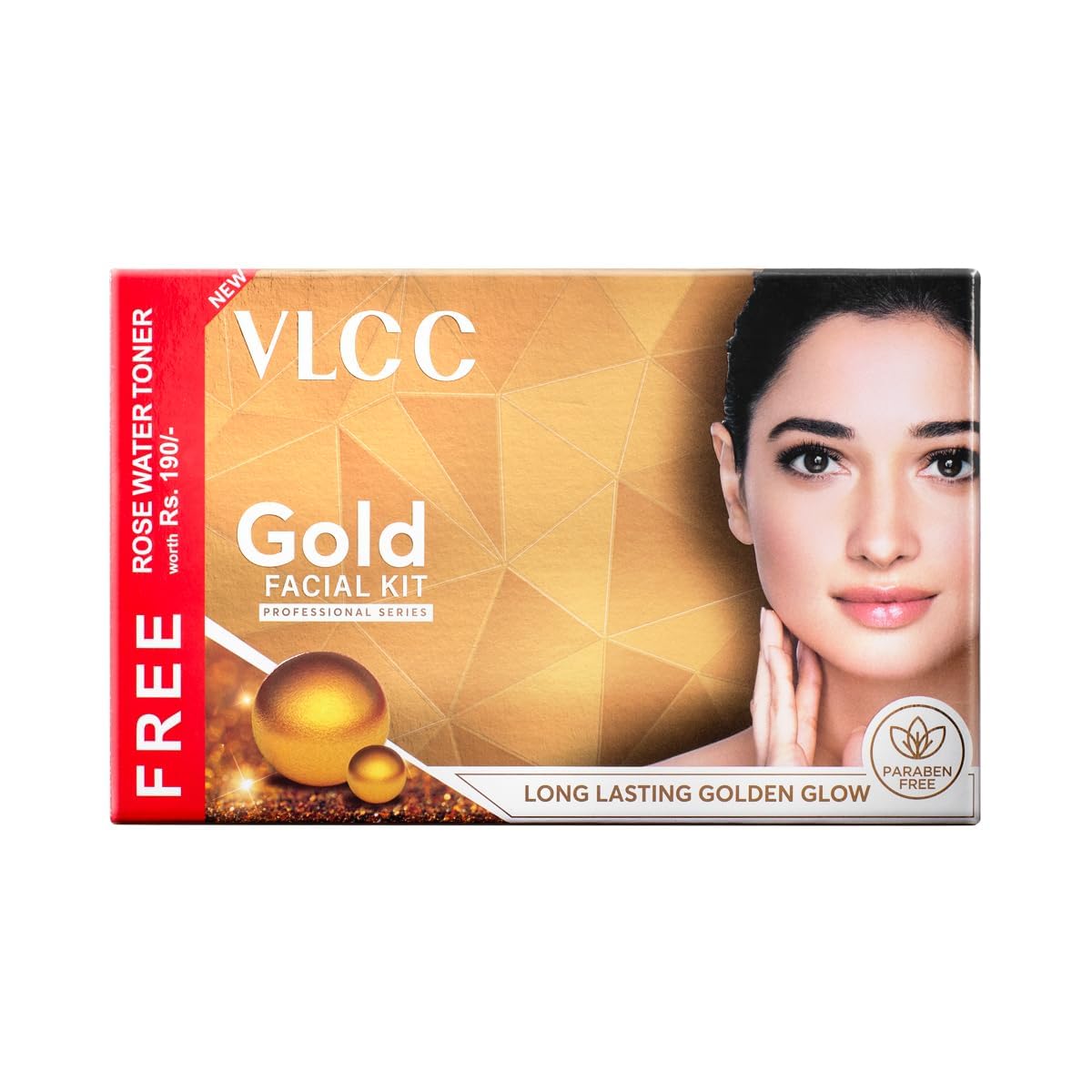 VLCC 24K Gold Facial Kit with Rose Water Toner - 300g + 100ml | Colloidal Gold & Aloe Vera At Home Spa Treatment | Brightening, Skin Renewal & Instant Glow | For Dull Skin, Special Occasions & Self-Care Days