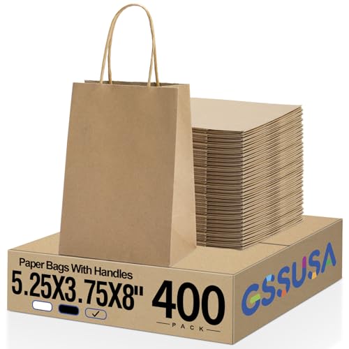 Brown 5.25x3.75x8 Inch 400Pcs