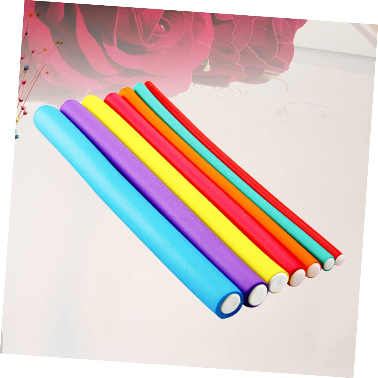 20Pcs Self-Gripping Sponge Hair Rollers - No Heat Foam Curling Rods for Soft Waves & Curls (Size 2) | Perfect for Home Styling, Salon Use & DIY Hairstyles
