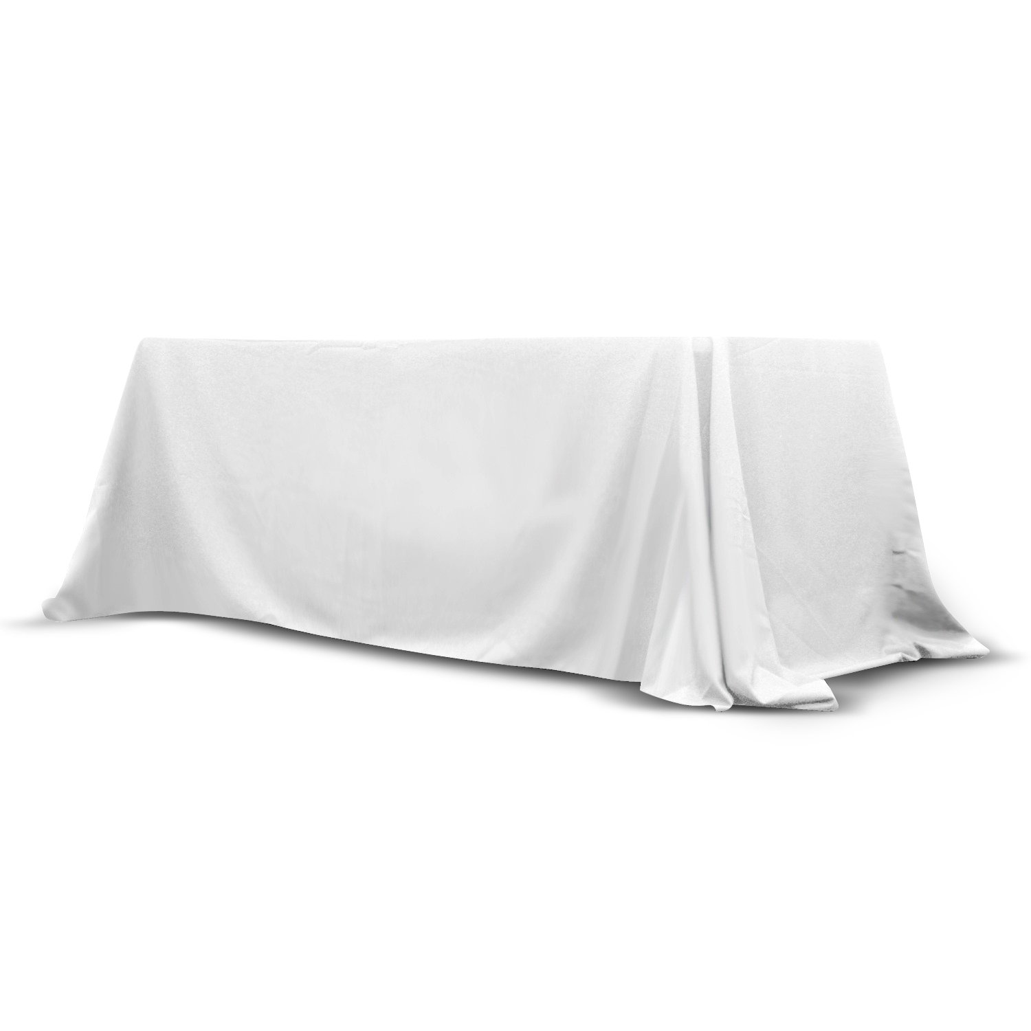 Custom Printed Tablecloth with Business Logo - Premium Rectangular Table Covers, Fitted Tablecloths & Table Skirts for Restaurants, Weddings, Banquets (6-8ft, White) | Perfect for Corporate Events, Catering Services & Fine Dining Establishments
