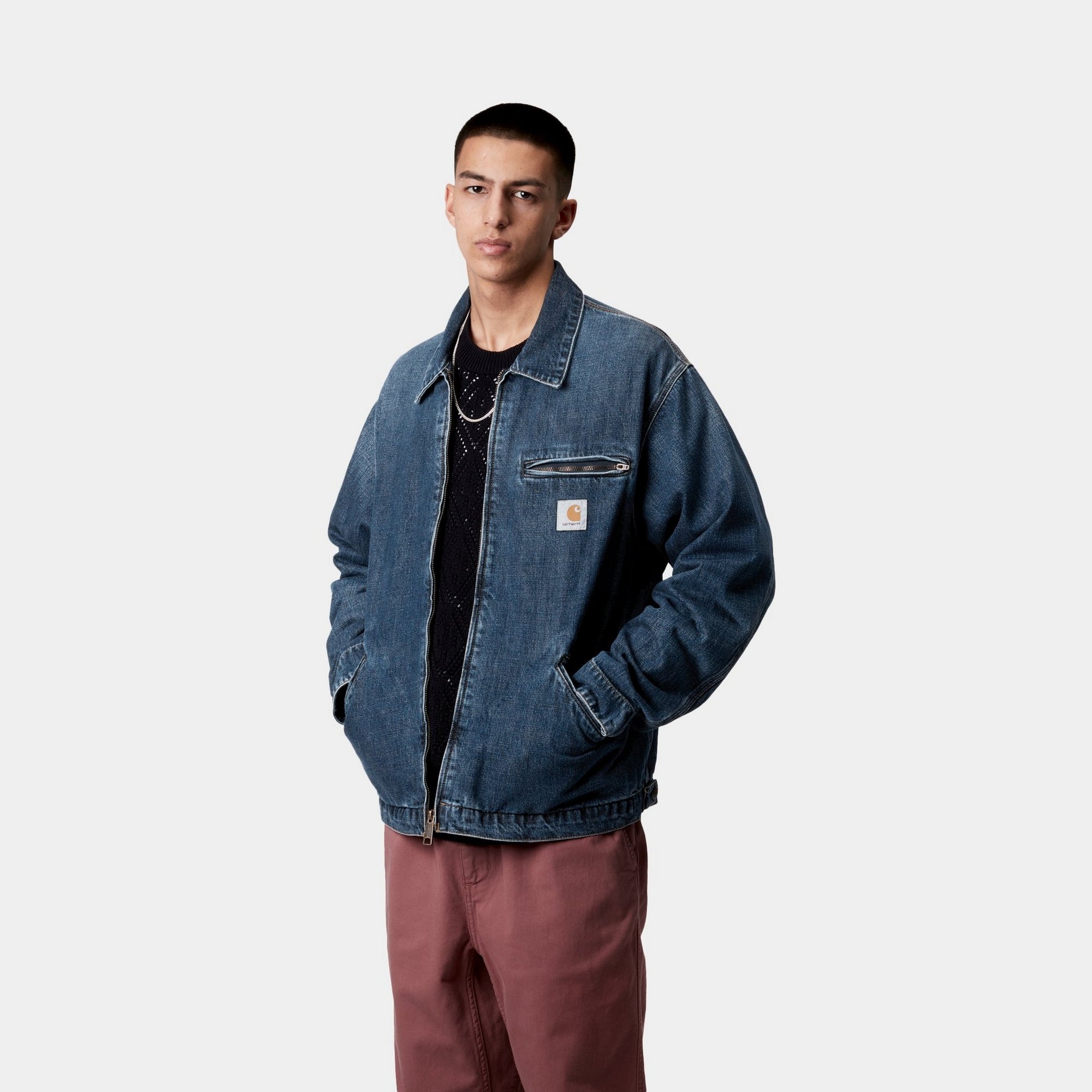 OG Detroit Jacket for Men - Spring Denim Jacket in Dark Blue Used Wash | Vintage Style Outerwear for Casual Wear & Street Fashion