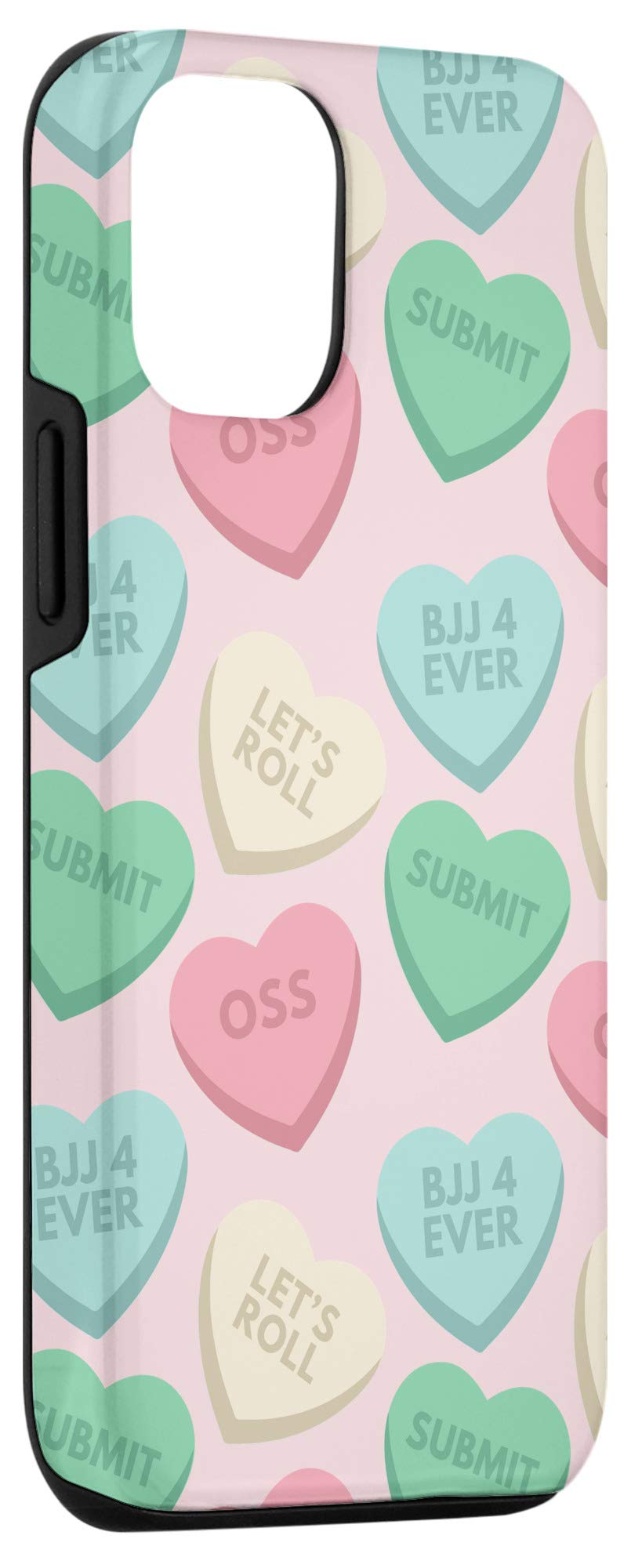 iPhone 12/12 Pro BJJ Heart Candy Brazilian Jiu Jitsu Phone Case - Valentine's Day Gift for Martial Arts Lovers - Perfect for Training, Competition & Everyday Use