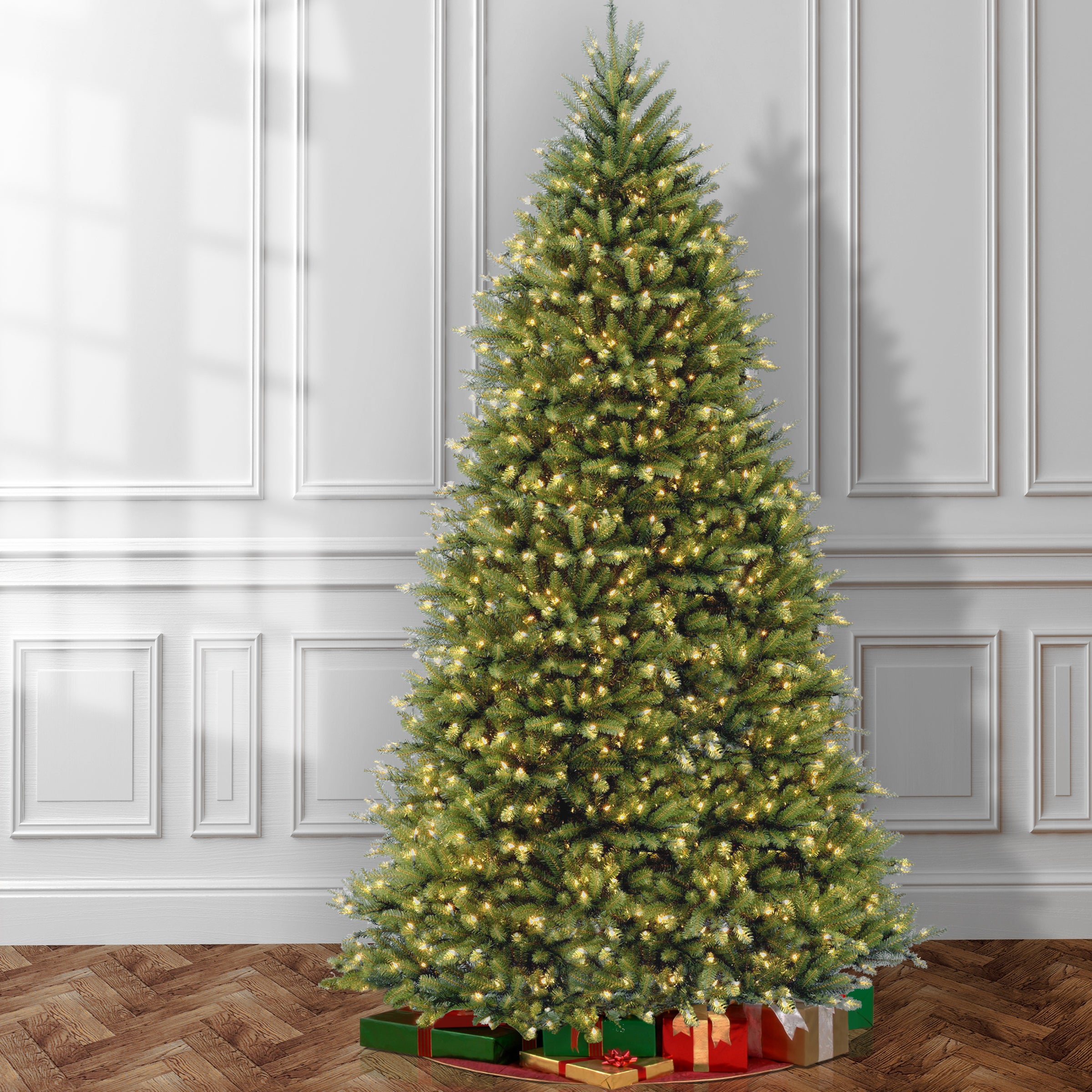 12 ft. Pre-Lit Dunhill Fir Artificial Christmas Tree with 500 Clear LED Lights - Perfect for Living Room, Office, and Holiday Decorations