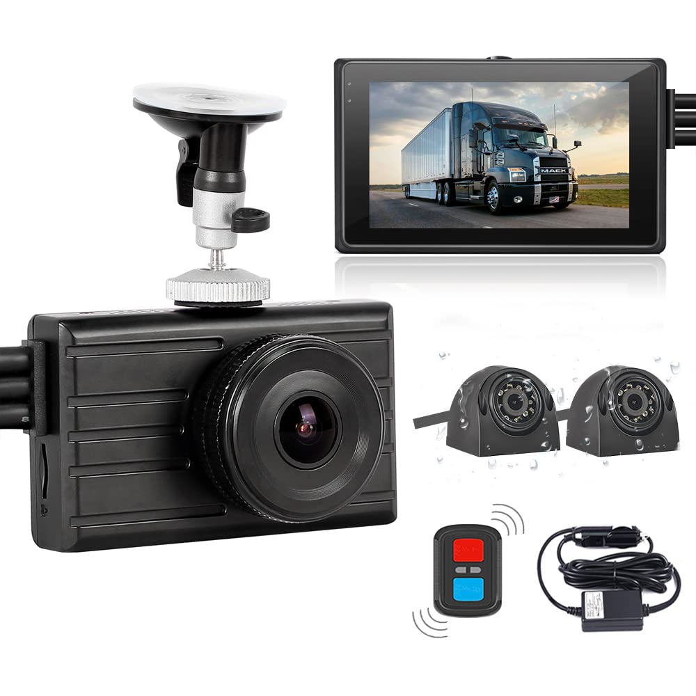 VSYSTO 3CH Truck Dash Cam with WiFi - 3