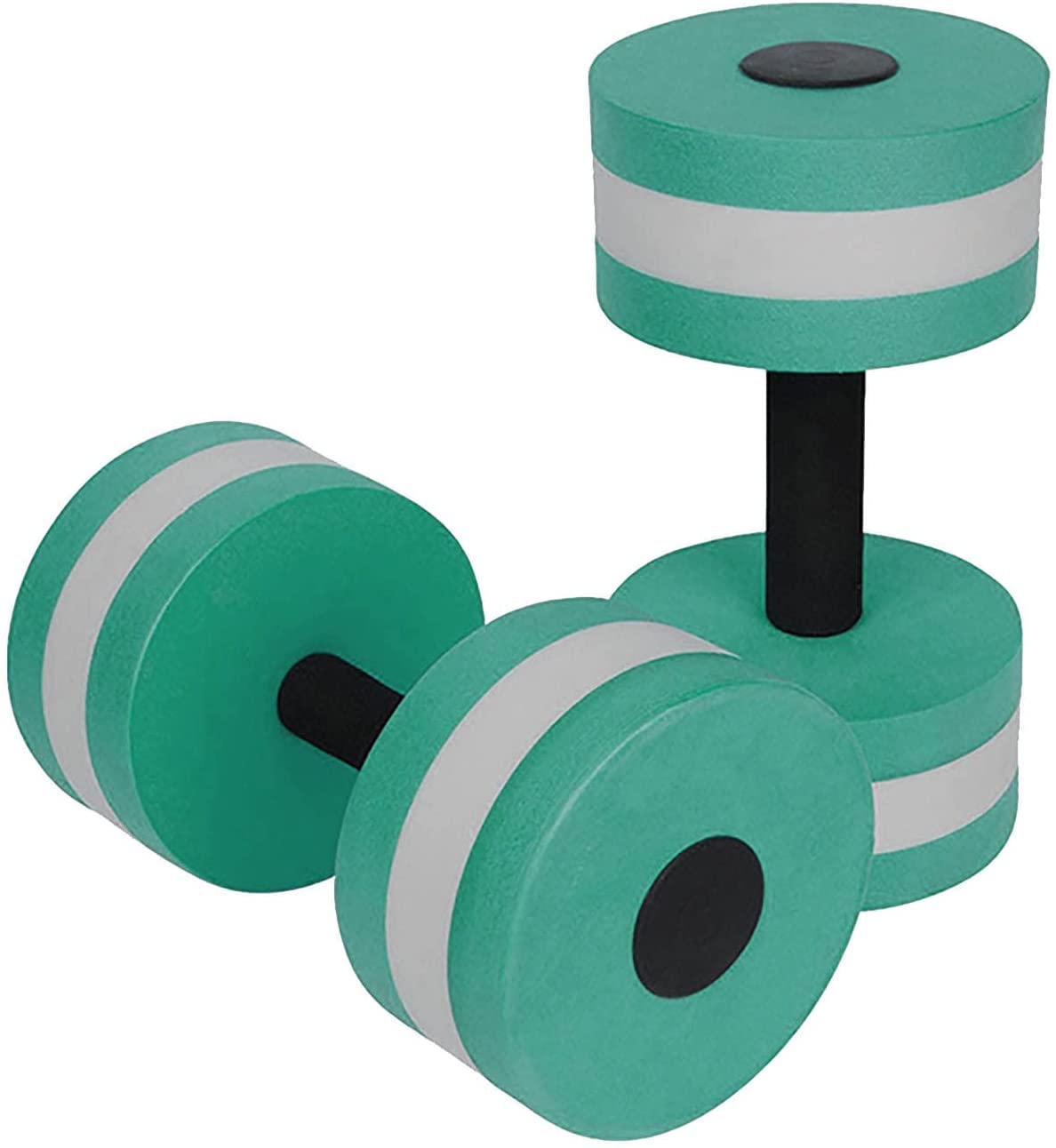 HXZDEY 2 Pack Foam Water Dumbbells for Pool Exercise - Aquatic Hand Weights for Swimming, Water Aerobics & Fitness Training - Blue Resistance Equipment for Water Workouts (Perfect for Home Pools, Aqua Gym Classes & Physical Therapy)
