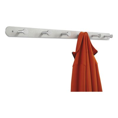 6-Hook Metal Wall Coat Rack with Nail Head Design - 36