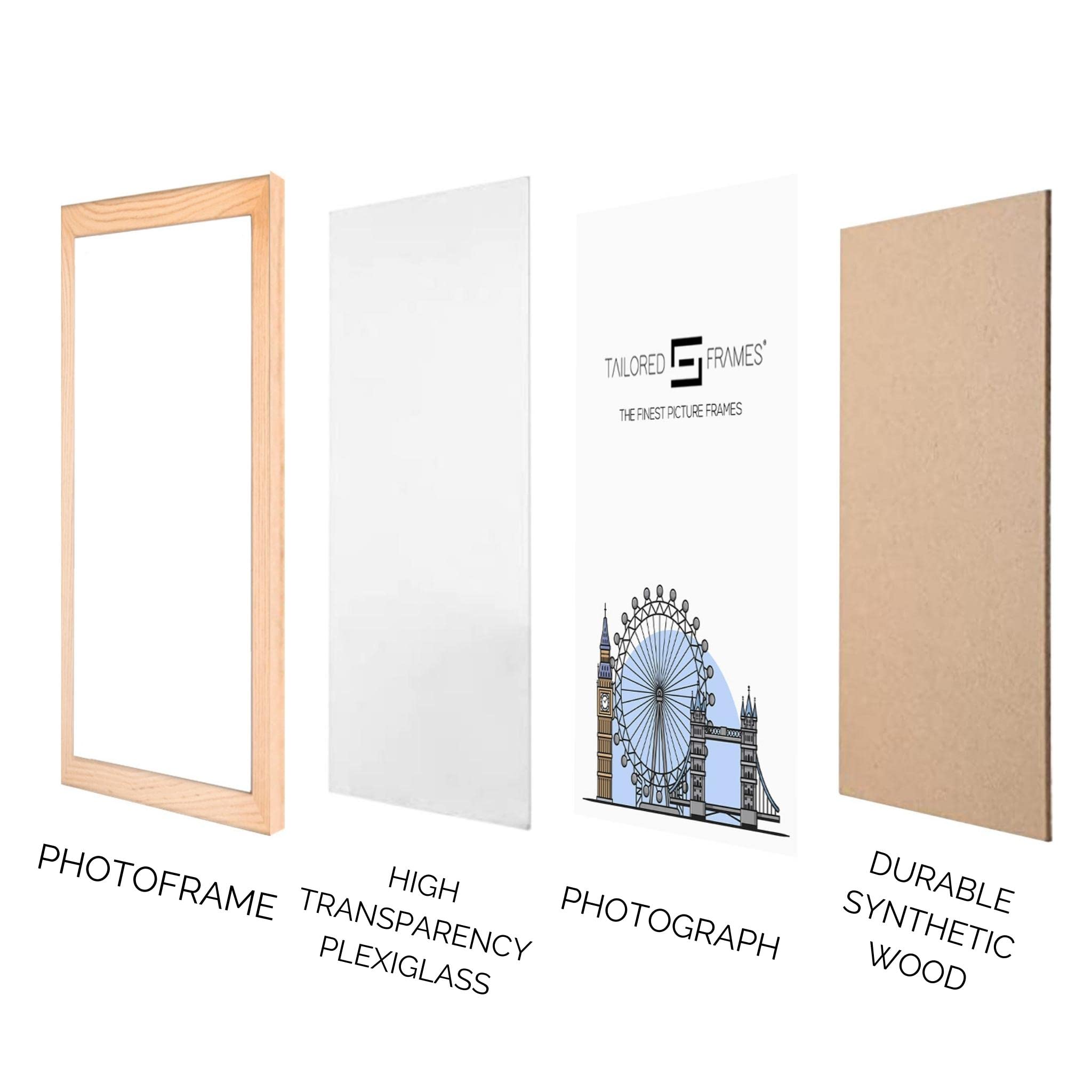 Solid Oak Wood Picture Frame 10x8