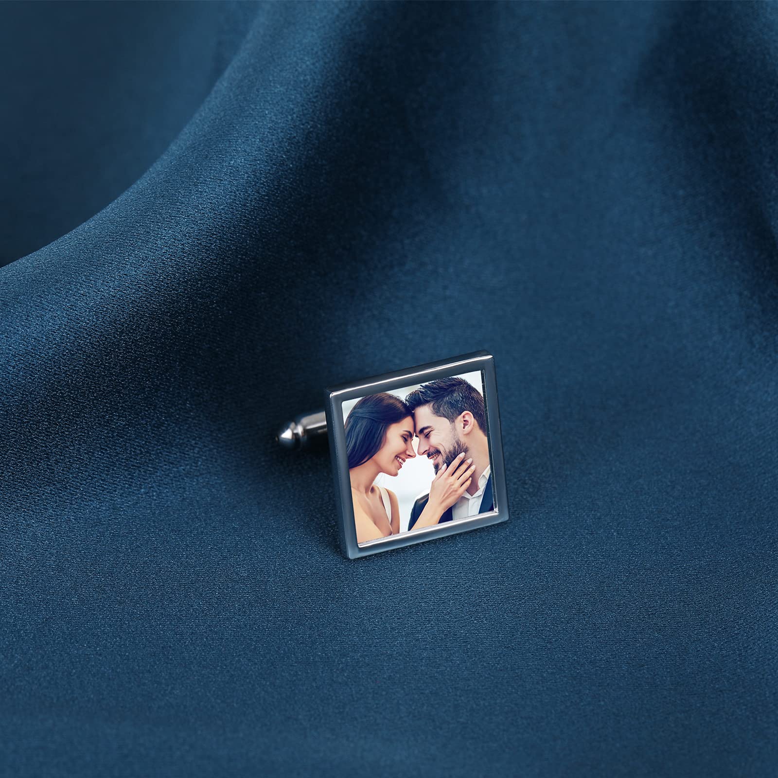 Custom Personalized Stainless Steel Cufflinks for Men - Wedding, Christmas & Business Gifts - Engraved Photo Cufflinks - Unique Dress Shirt Accessories for Formal Events, Prom & Special Occasions