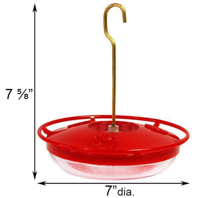 High View HummZinger Mini Hummingbird Feeder - 12 oz Capacity, Leak Proof & Easy to Clean - Attract Hummingbirds to Your Garden, Patio or Backyard (Red, 2 Pack)