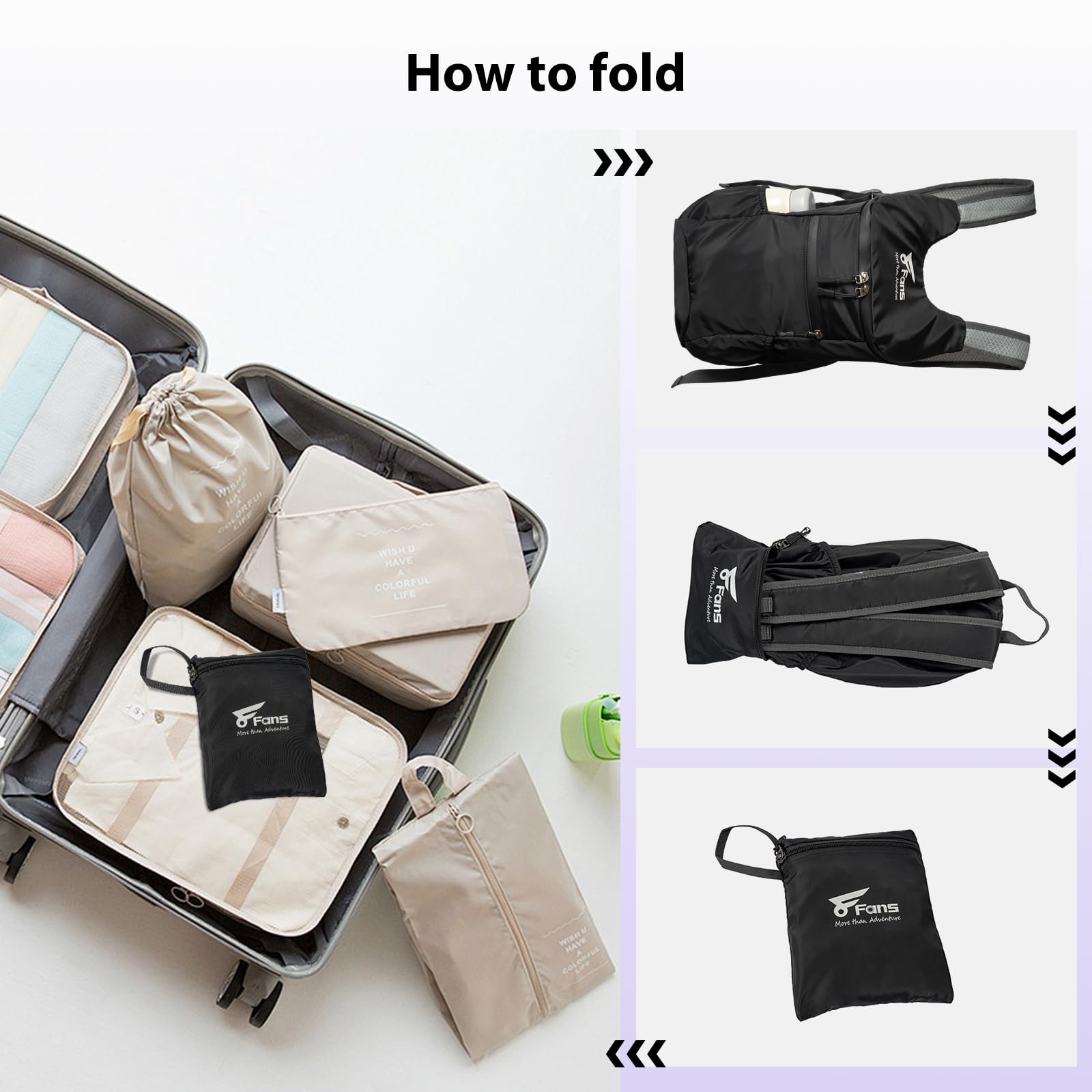 8-Pack Lightweight Waterproof Hiking Backpack - 12L/20L Foldable Daypack for Travel, Outdoor & Camping - Compact Rucksack Perfect for Hiking, Gym & Daily Commute