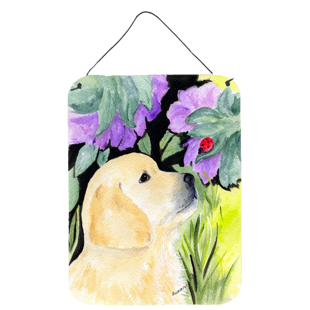 Golden Retriever Metal Wall Art - 12x16 Inch Aluminum Sign for Kitchen, Bathroom, Bar & Front Door Decor | Durable Hanging Plaque for Home, Office & Pet Lover Gifts | Rustic Multicolor Dog-Themed Housewarming Present