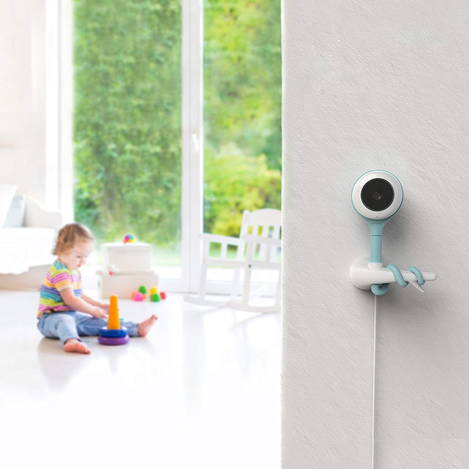Smart Baby Monitor with True Crying Detection & Night Vision - Lollipop Baby Camera with 2-Way Audio, HD Video & Motion Alerts | Perfect Nursery Gift for New Parents (Turquoise) | Monitor Sleeping Infants & Playtime Activities