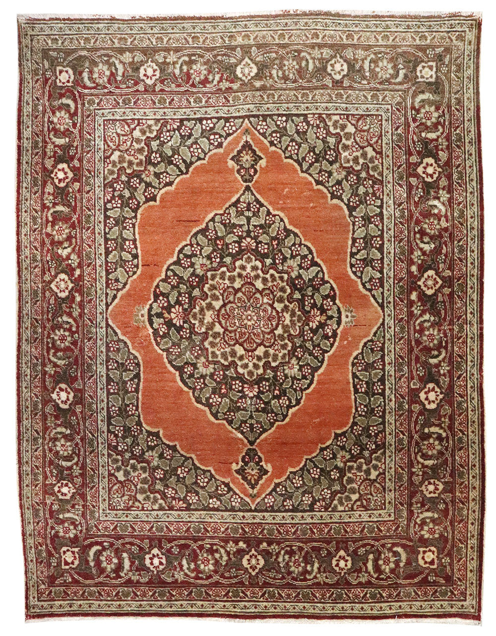 Antique Haji Jalili Tabriz Handwoven Traditional Persian Rug - J65770 - Perfect for Living Room, Bedroom & Home Decor