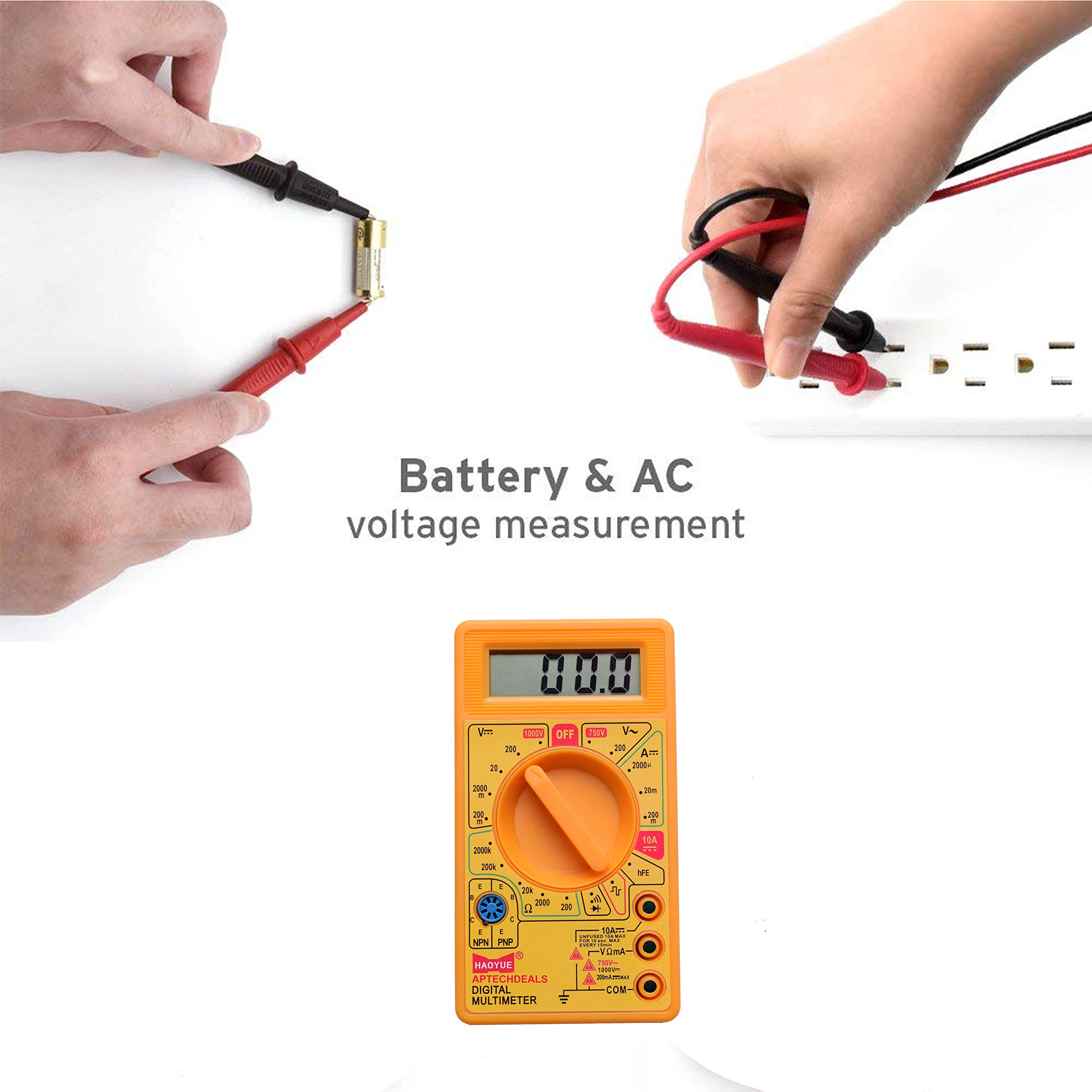 Digital Multimeter with LCD Display - AC/DC Voltage & Current Tester for Home, Automotive & Electrical Repairs | APTECH DEALS.COM