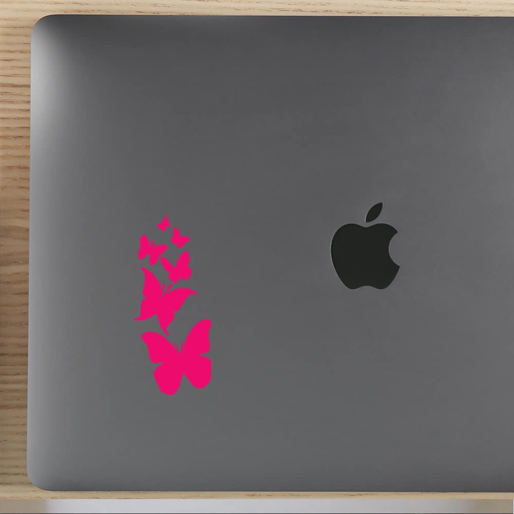 Premium Waterproof Vinyl Butterfly Decal Stickers (Pink, Set of 2) - Laptop, Phone, Helmet, Car Window, Mug, Wall Decor - Perfect for DIY Home & Office Decoration, Gift Ideas