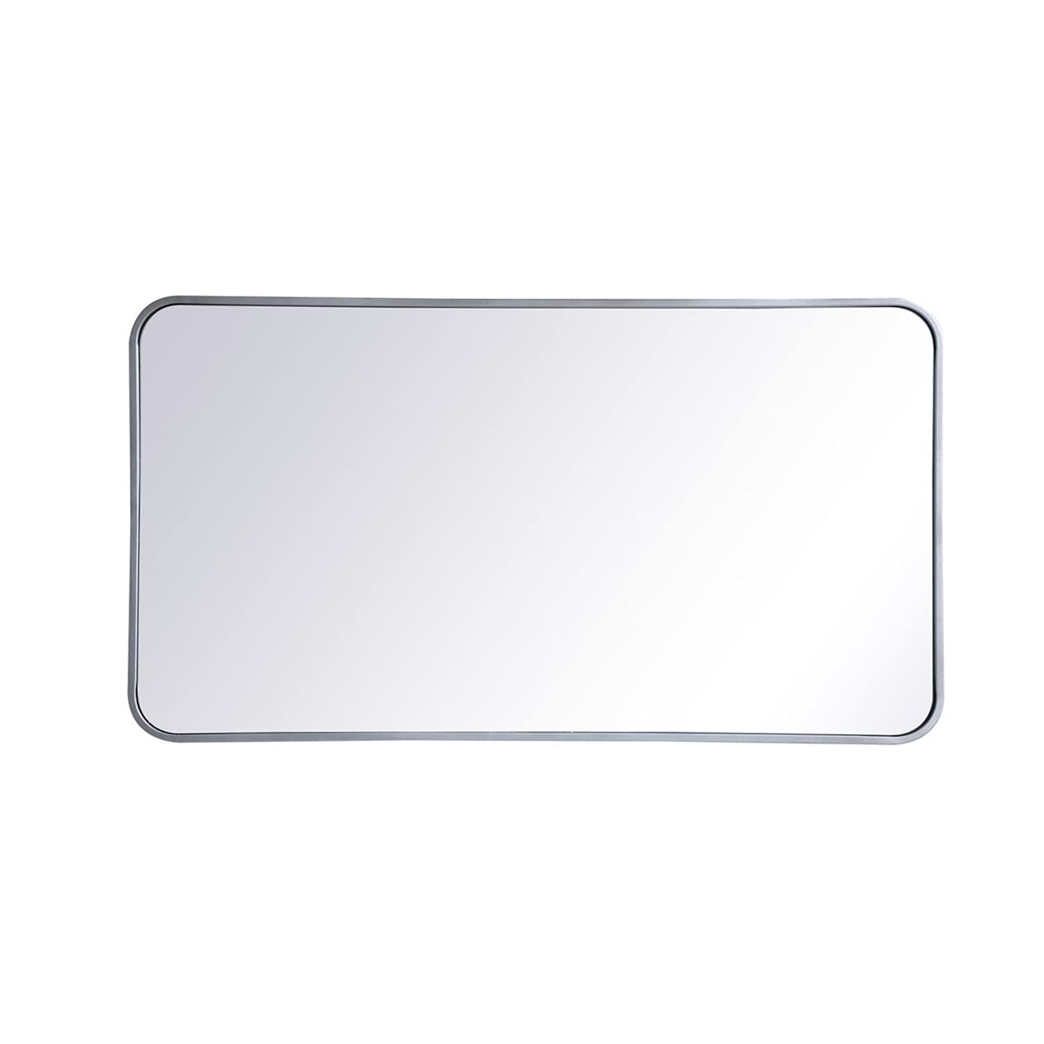 Silver Rectangular Mirror 22x40 - Elegant Decor for Living Room & Bedroom