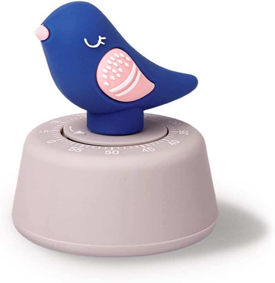 Creative Mechanical Kitchen Timer - 60-Minute Wind Up Dial, 360° Rotating Countdown, Cute Chirp Bird Design for Cooking, Baking & Time Management | Perfect for Home Kitchen, Office & Classroom (Color Options: B & C)