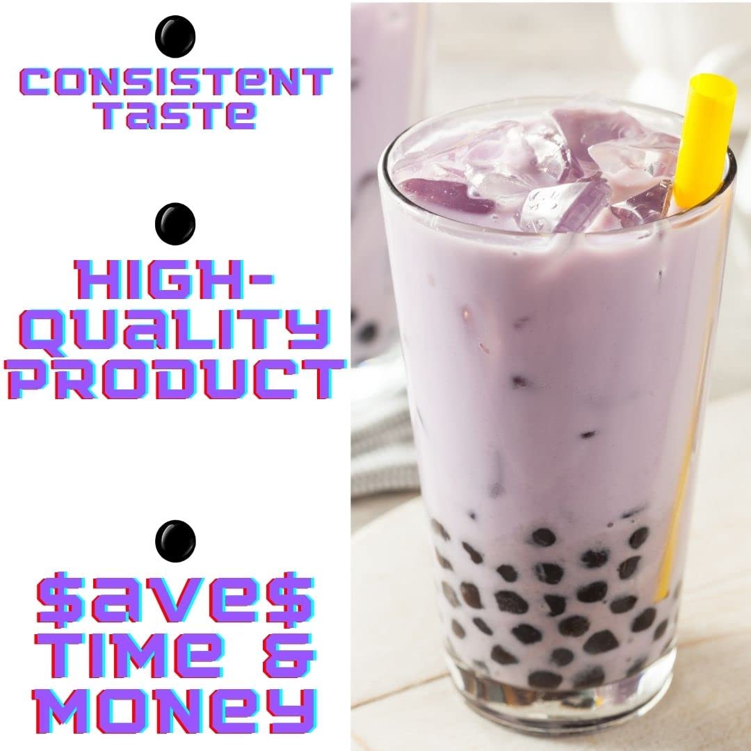 **Bubble Tea Kit - Taro Flavor (40-45 Servings) | Instant Boba Milk Tea Starter Set with Tapioca Pearls & Powder | DIY Bubble Tea at Home, Parties & Gifts**