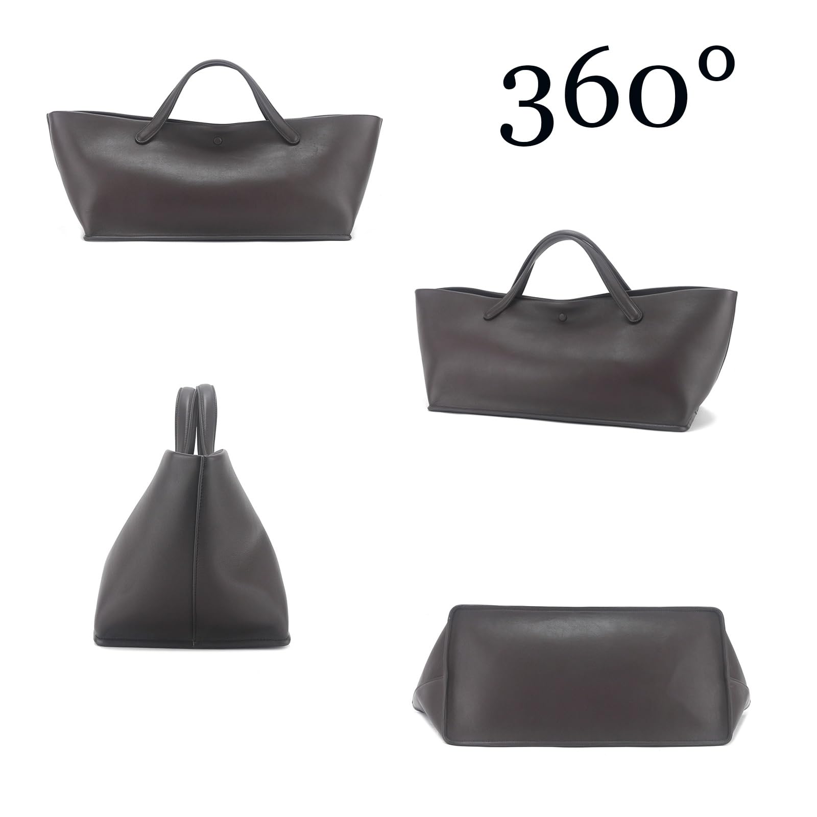 Premium Genuine Leather Top Handle Tote Bag for Women - Waterproof Shoulder Satchel & Commuter Hobo Bag - Perfect for Work, Travel & Everyday Use