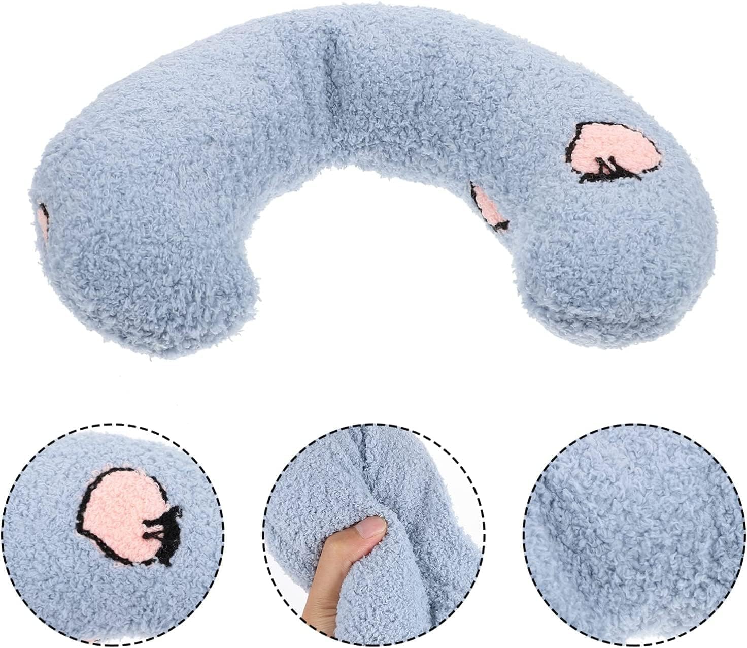 Calming Pillow for Dogs - Ultra Soft Fluffy Pet Bed & Neck Support Pillow for Small Dogs | Anxiety Relief, Cozy Half Donut Cuddler Toy (A) - Perfect for Crate Training, Travel & Home Comfort