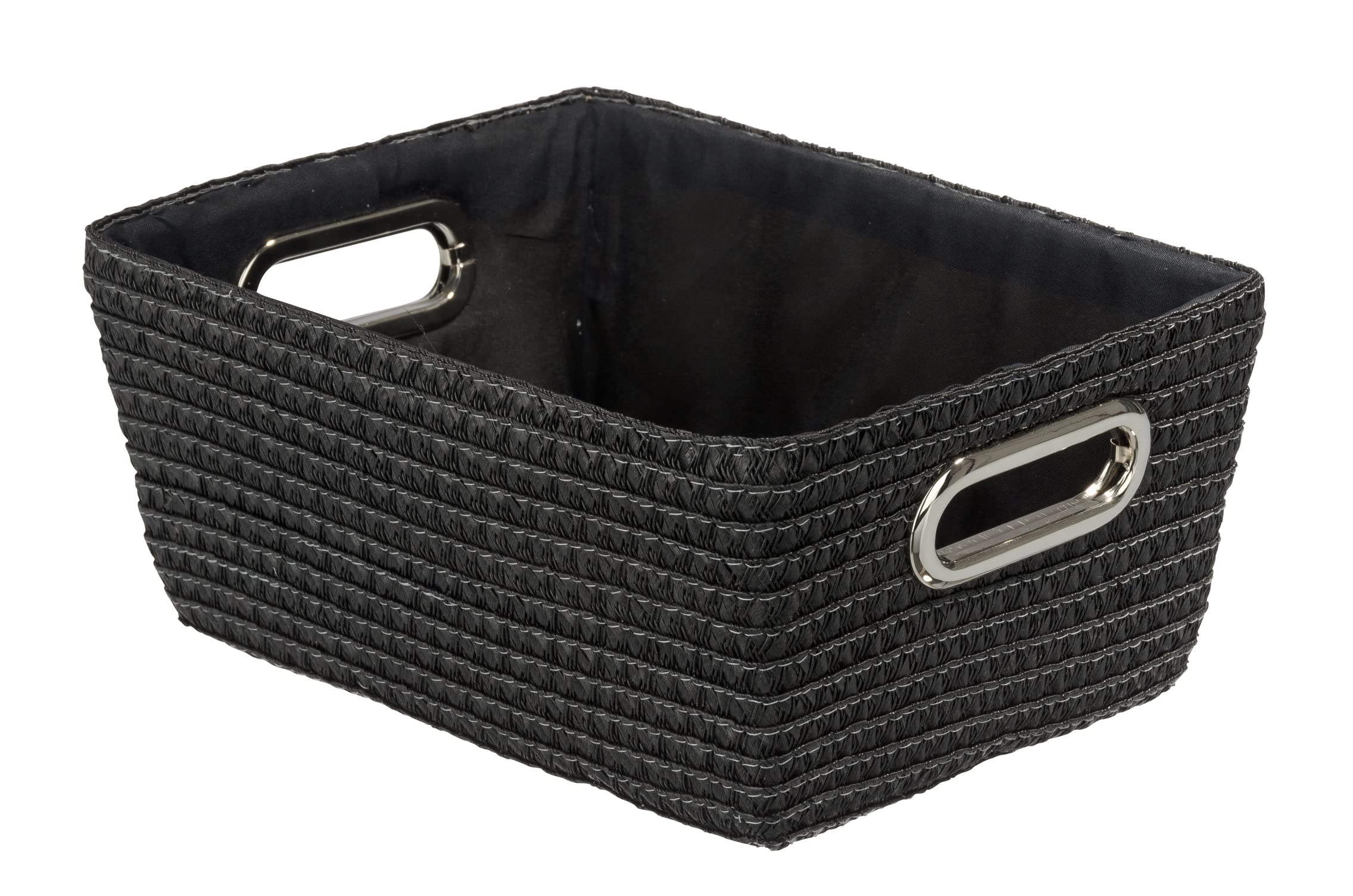 Wenko Chromo Storage Basket - Black | Durable Metal Wire Organizer for Home, Office, Bathroom & Closet | Perfect for Toys, Towels, Laundry & Household Items