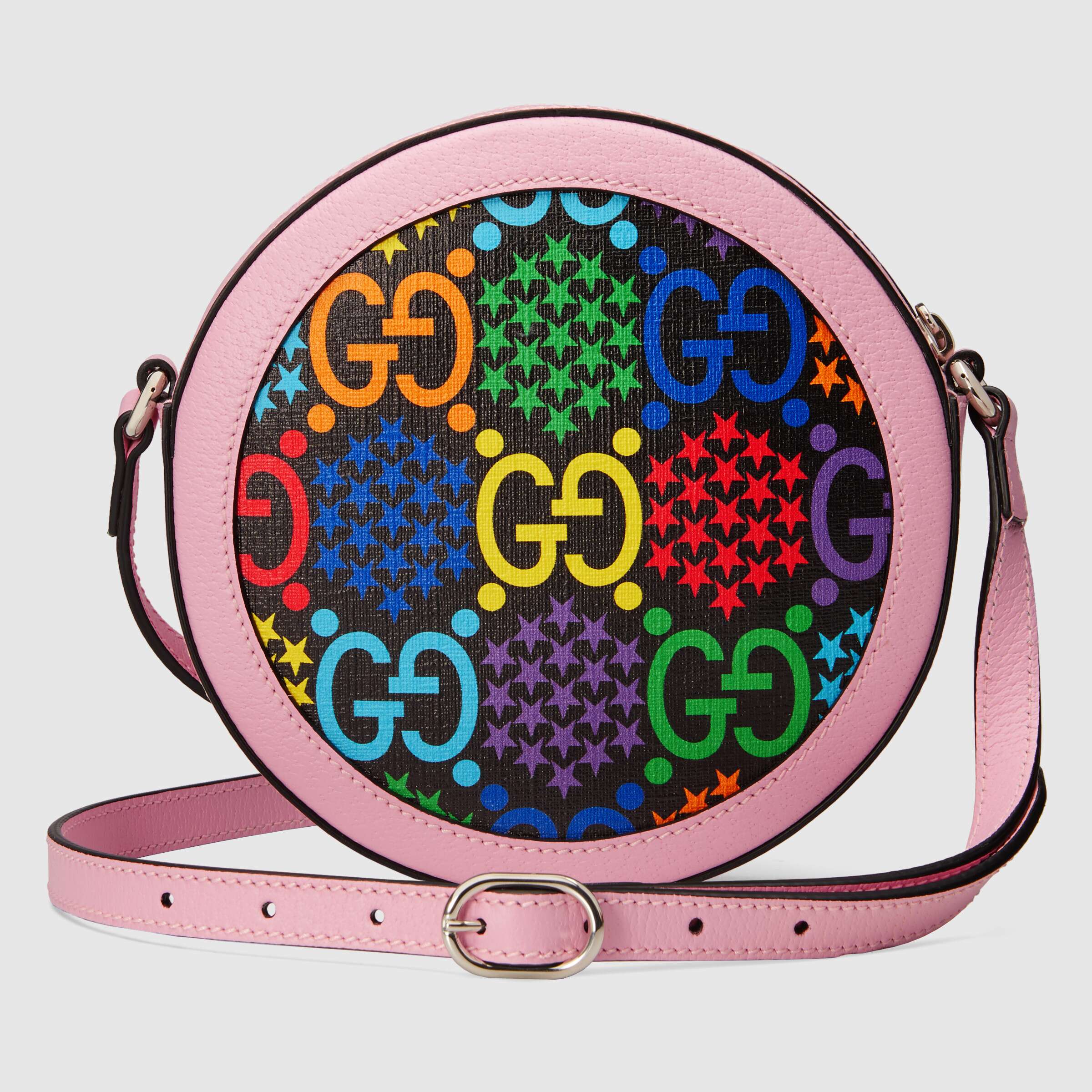 Gucci GG Psychedelic Round Shoulder Bag in Pink - Luxury Designer Handbag for Women | Perfect for Parties, Dates & Everyday Use