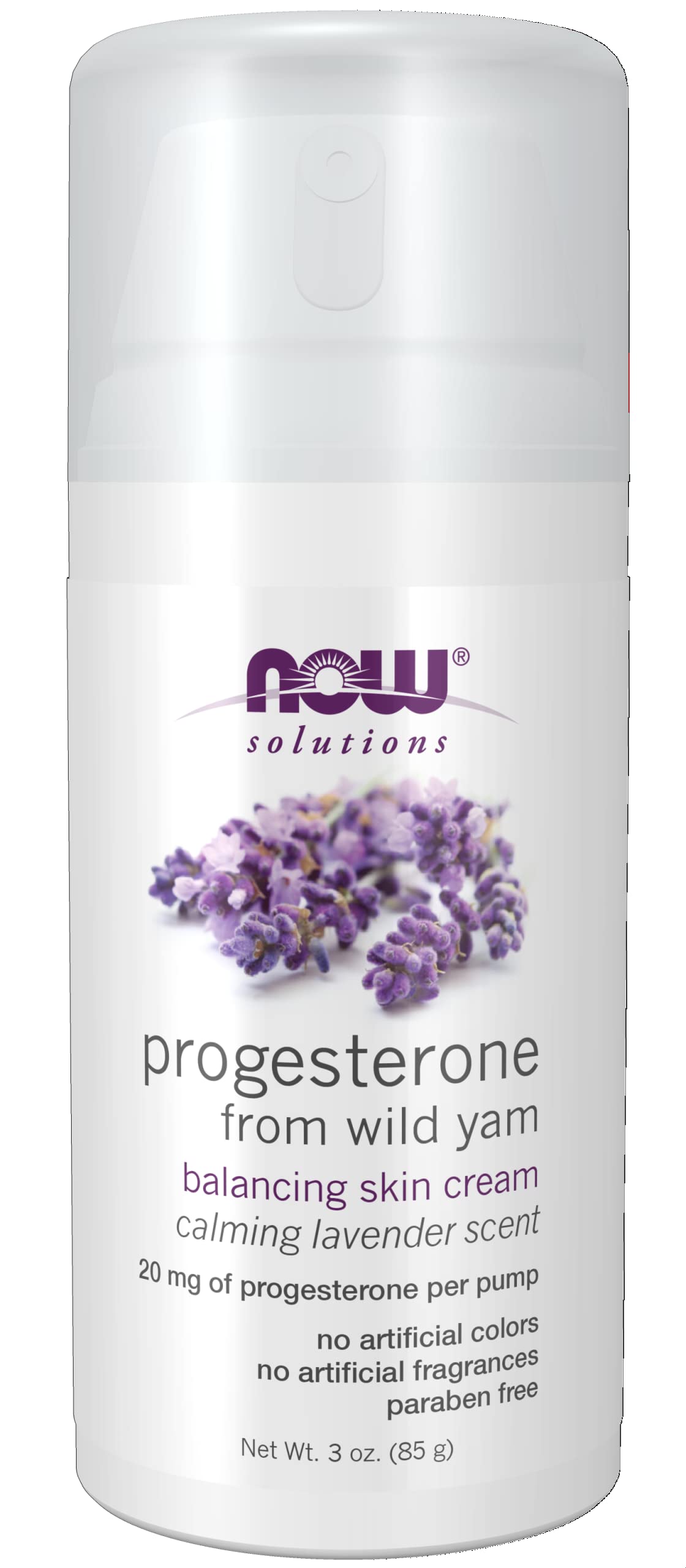 Now Foods Liposomal Progesterone Cream - Natural Hormone Balance for Women, Calming Lavender Scent, 3 oz (85g) | Supports Menopause Relief, PMS Symptoms & Skin Hydration