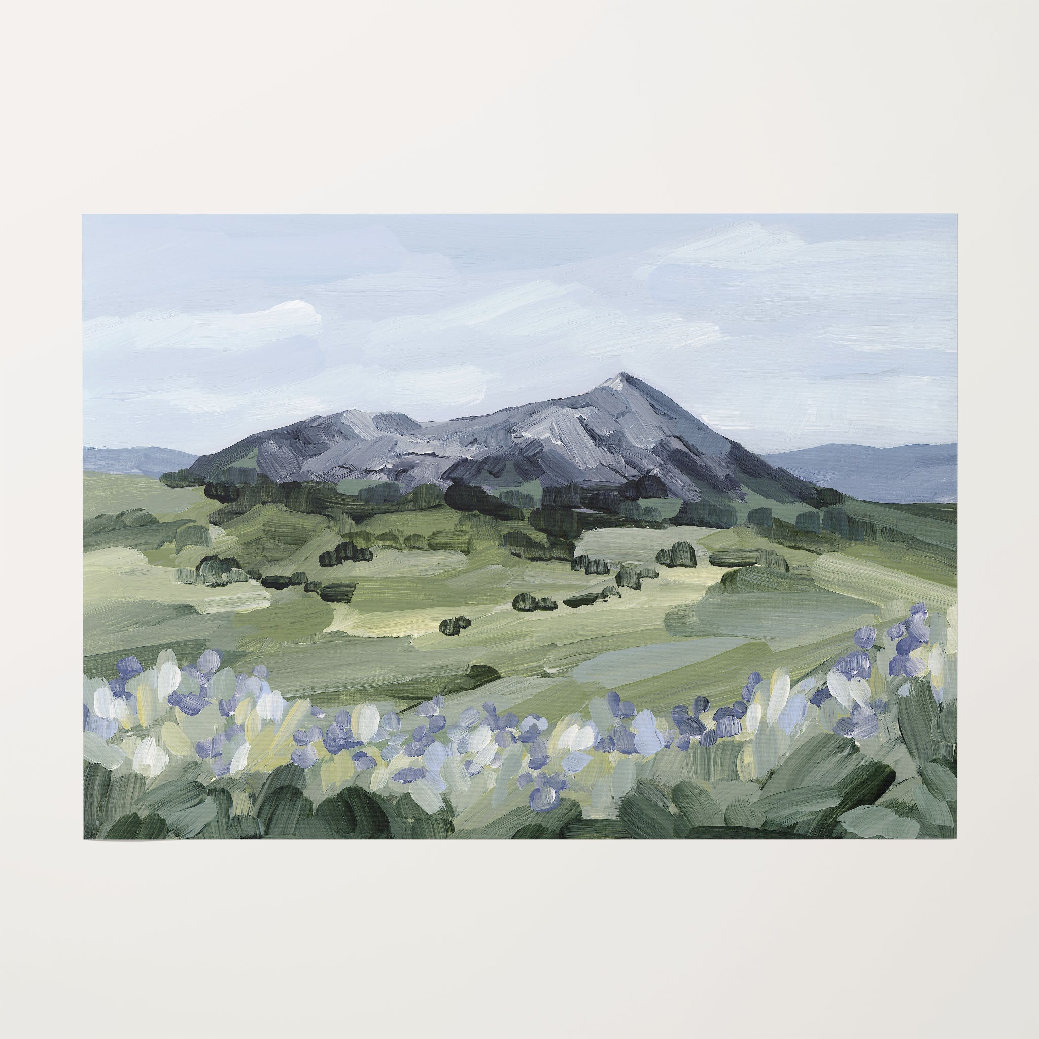 Summer Mountain Art Print - Stunning Landscape Wall Decor for Home, Office & Gifts | Perfect for Living Room, Bedroom & Interior Design