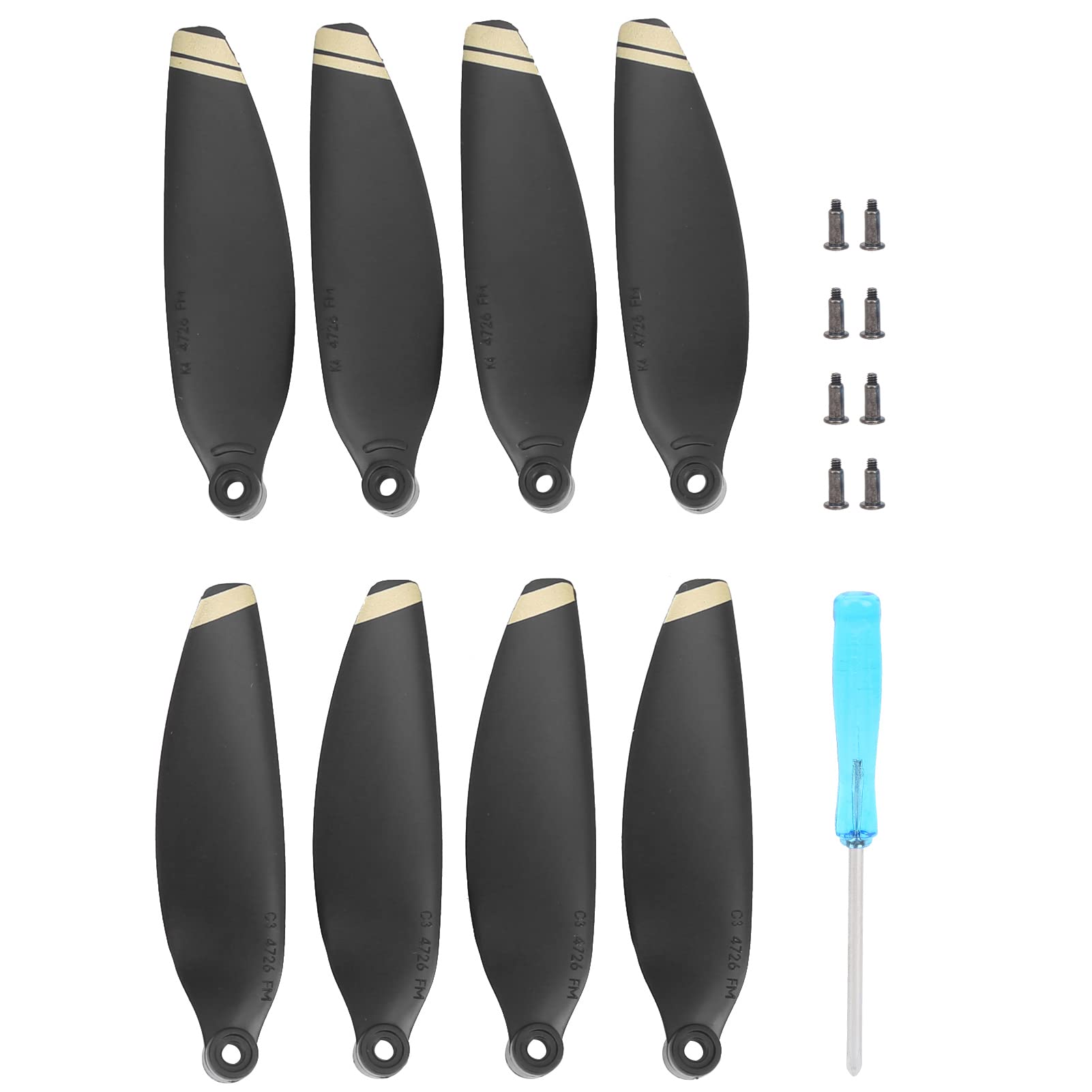 2 Pairs of Gold Drone Propellers for DJI Mavic Mini 2 - High Performance Replacement Blades for Smooth Flight - Perfect for Aerial Photography & Outdoor Adventures
