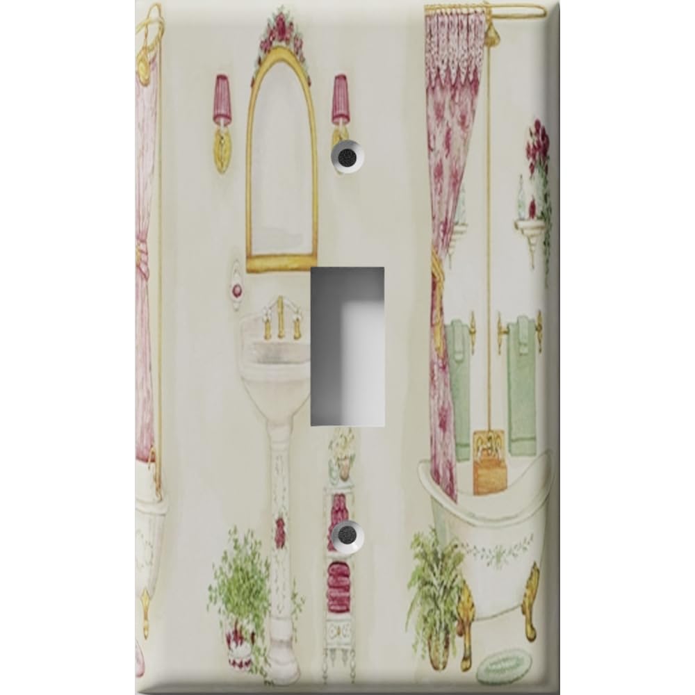 Oversized Single Switch Plate Cover for Pedestal Sink - Durable Bathroom Electrical Outlet Cover - Perfect for Small Bathrooms, Powder Rooms & Vanity Areas