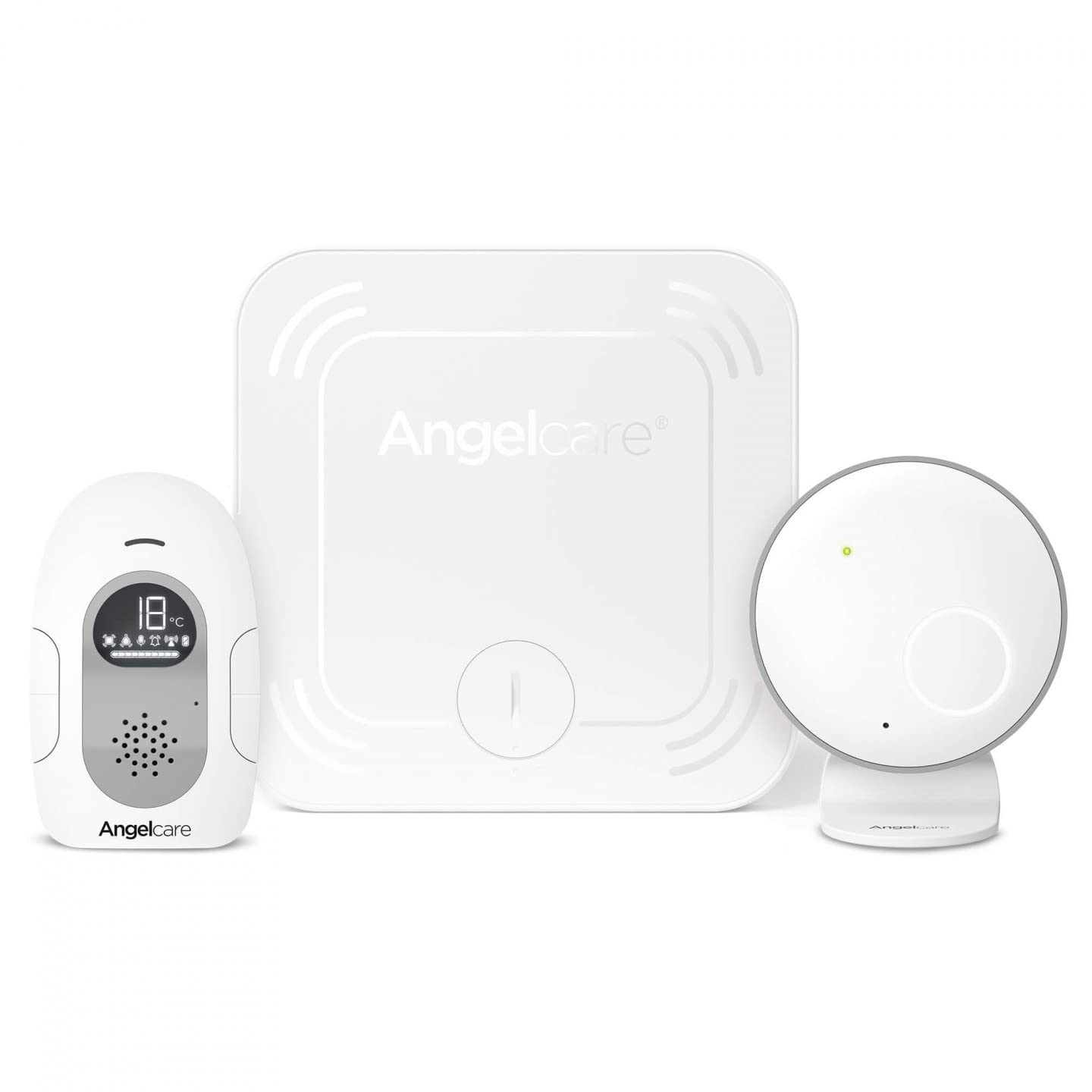 Angelcare AC127 Baby Movement & Sound Monitor with Under-Mattress Sensor - Real-Time Audio Alerts for Safe Sleep, Nursery & Travel Use