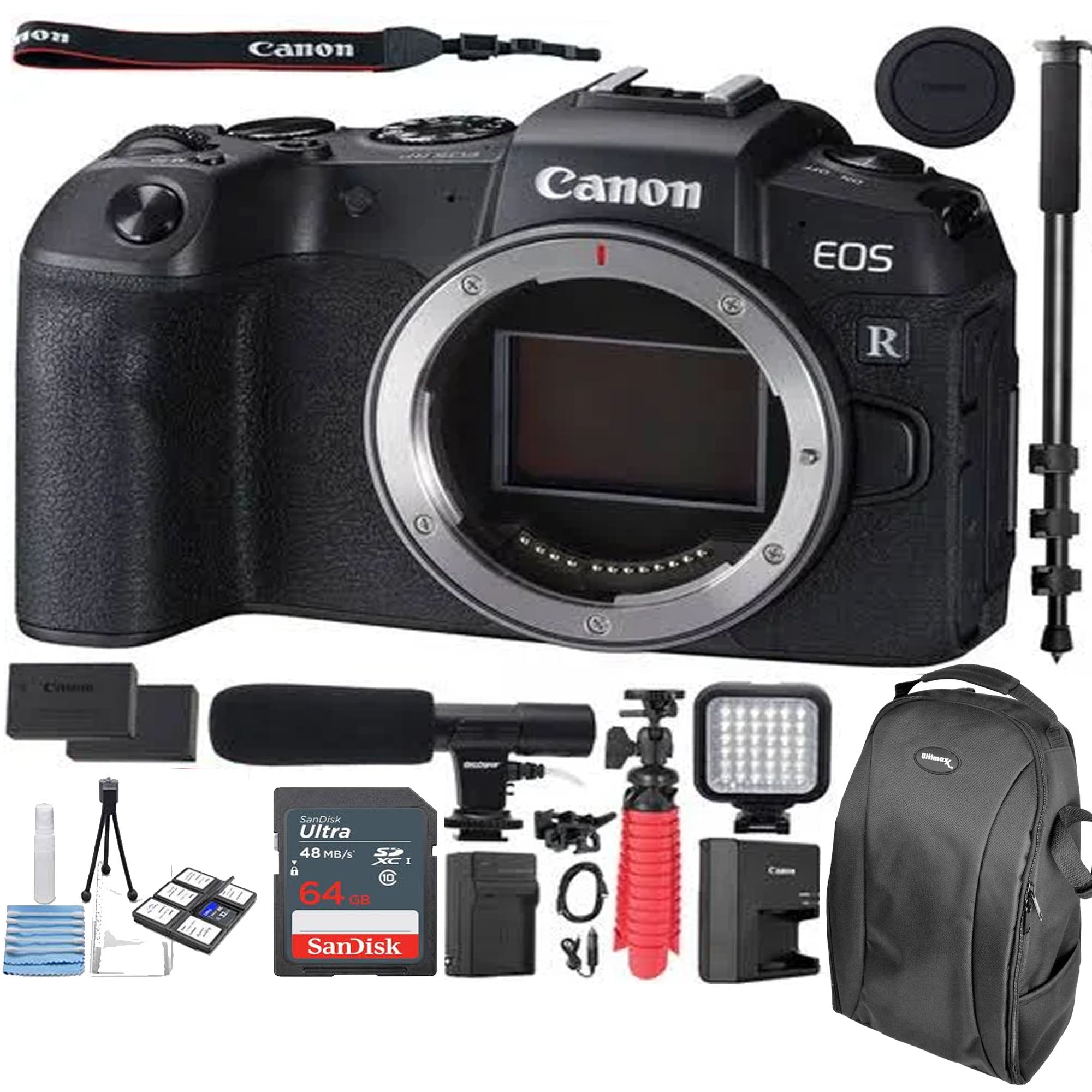 Canon EOS RP Full Frame Mirrorless Digital Camera Body with Starter Kit - Professional Photography for Travel, Vlogging & Portrait Shooting