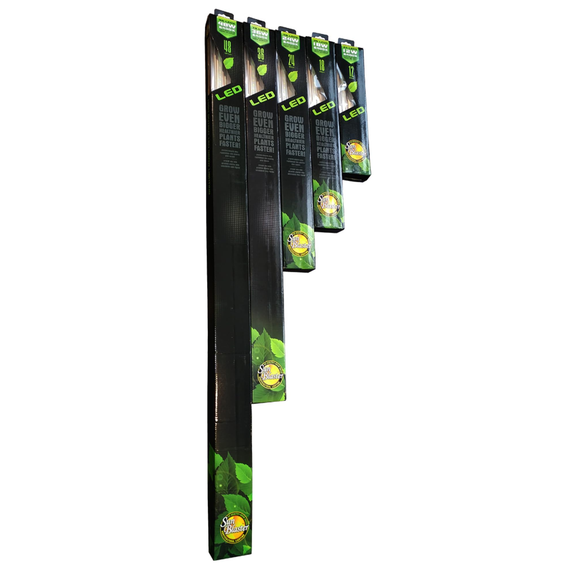 SunBlaster 48 Inch 6400K Full Spectrum LED Grow Light - 48W High Output Plant Light with Self-Cooling Technology for Indoor Gardening, Hydroponics & Greenhouse Use - Perfect for Seedlings, Herbs and Vegetables